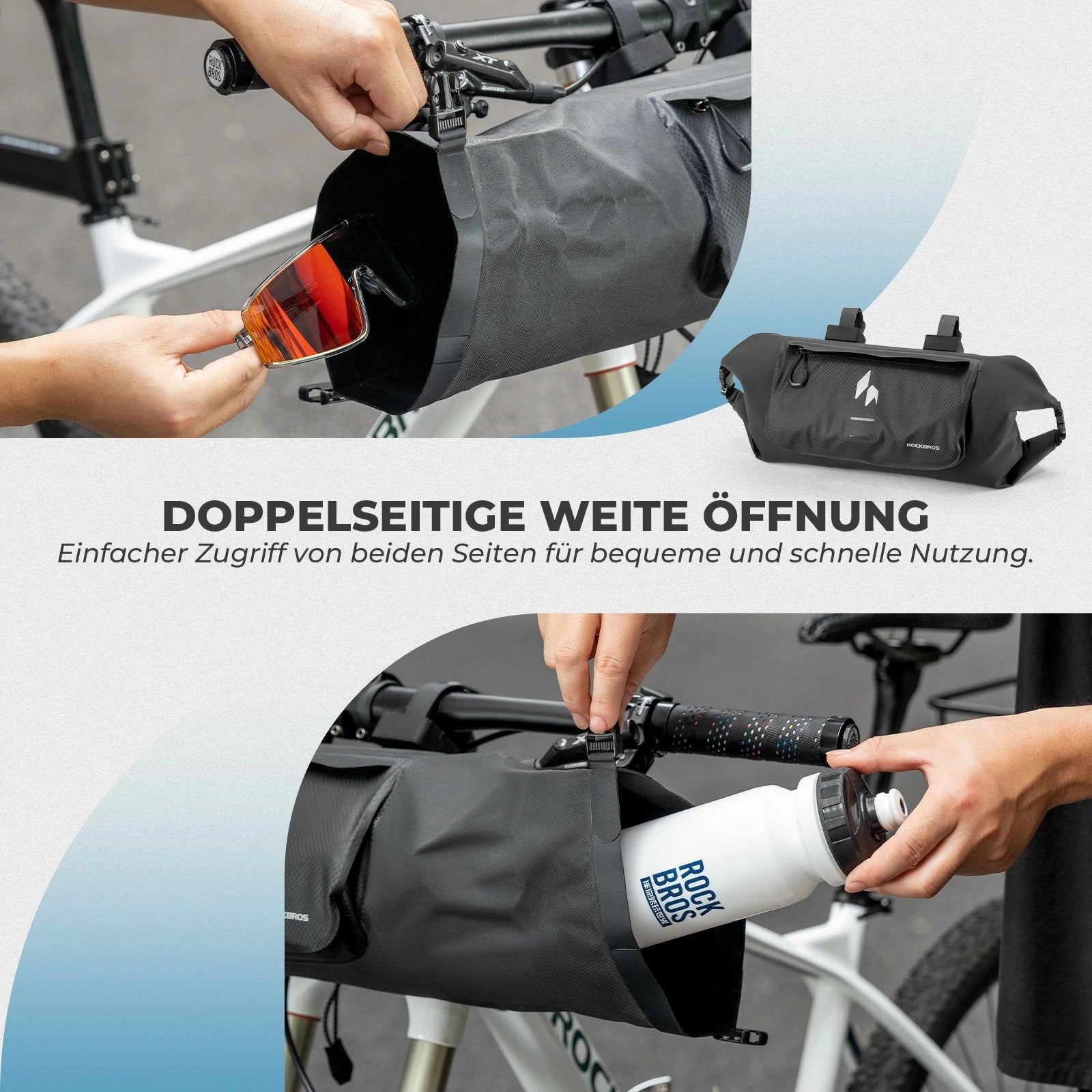 100% Wasserdichtes Fahrradtasche Lenkertasche 8L AS-154 RideMate - Image 4