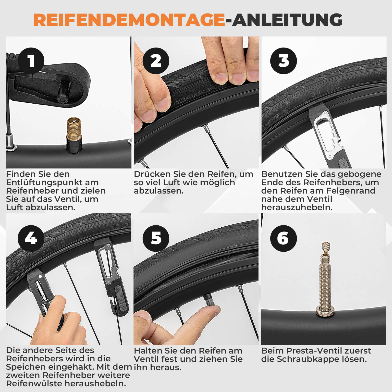 16 in 1 Fahrradwerkzeug Mini Tool Set Reifenheber mit Ratschenschlüssel - Image 8