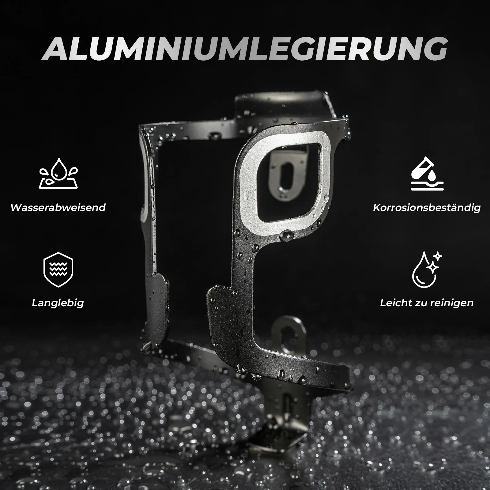 Fahrrad Flaschenhalter Aluminium 27g für Trinkflaschen bis 75mm - Image 10