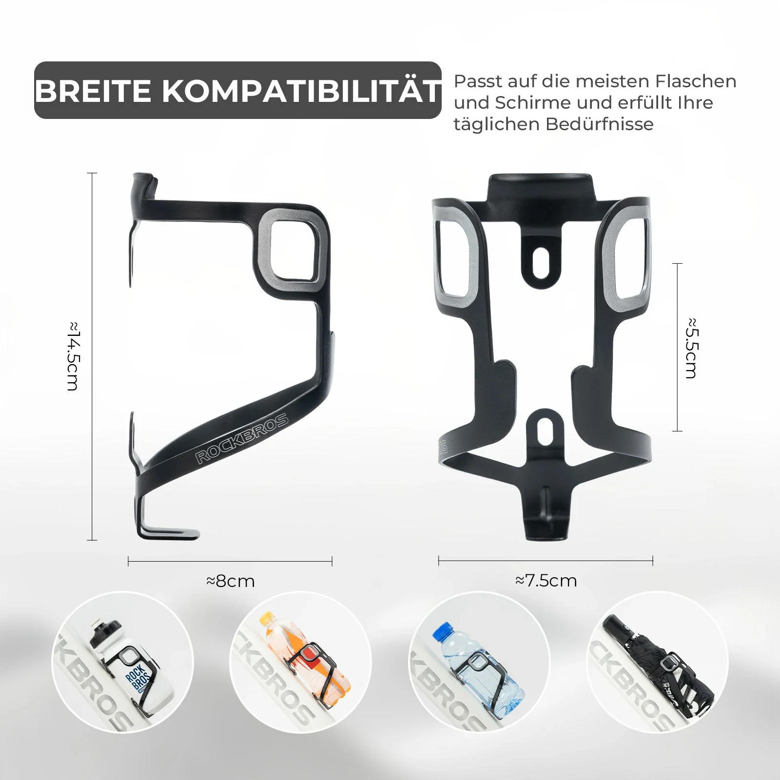 Fahrrad Flaschenhalter Aluminium 27g für Trinkflaschen bis 75mm - Image 12