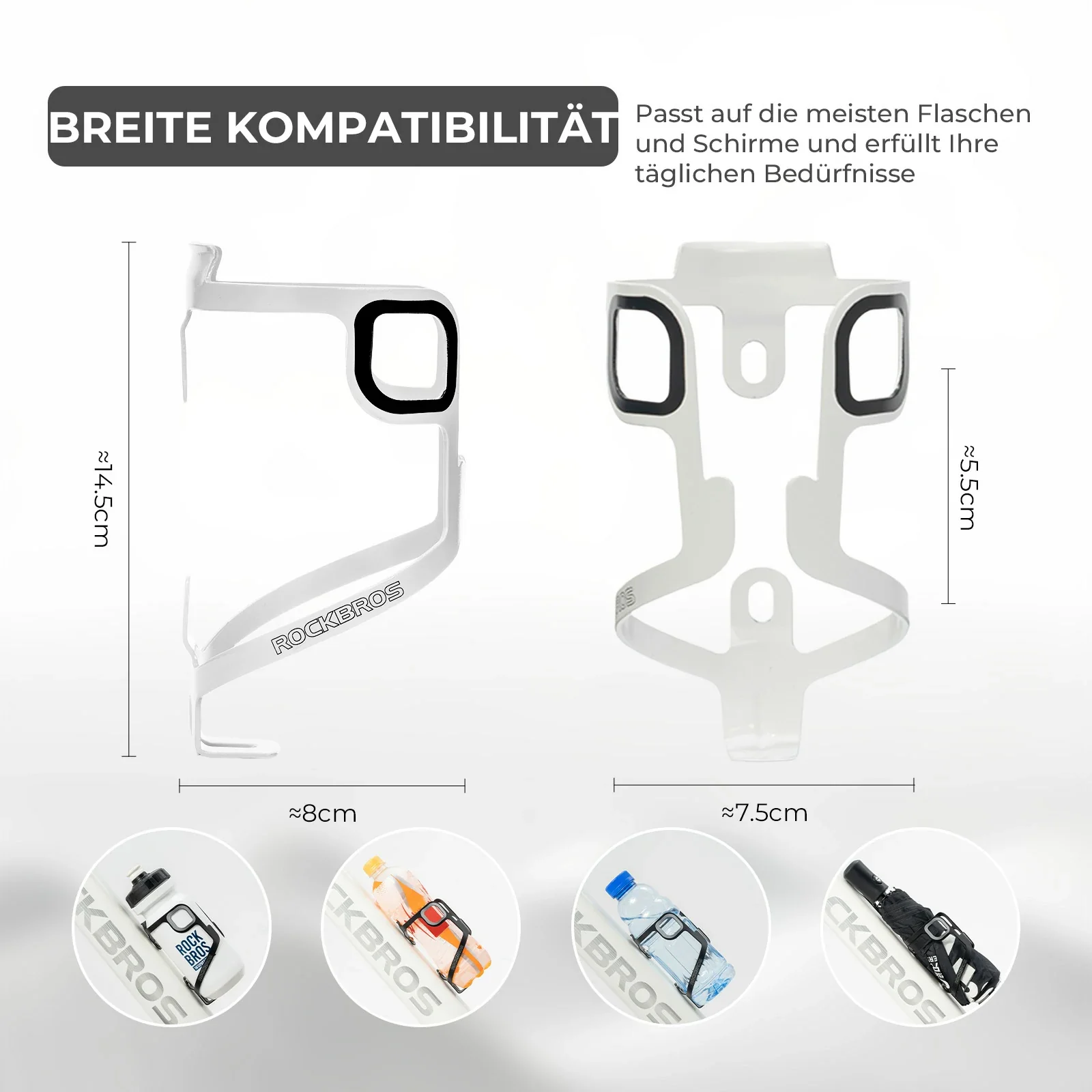 Fahrrad Flaschenhalter Aluminium 27g für Trinkflaschen bis 75mm - Image 13