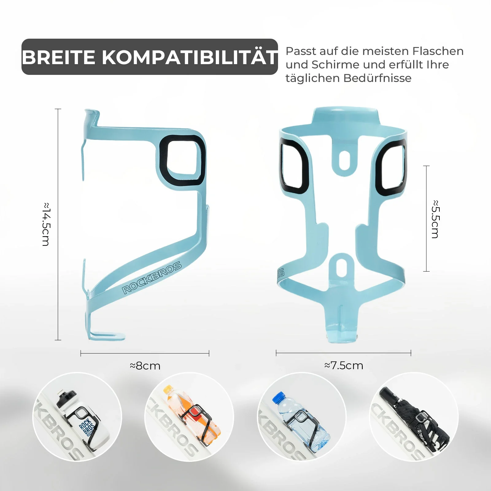 Fahrrad Flaschenhalter Aluminium 27g für Trinkflaschen bis 75mm - Image 14