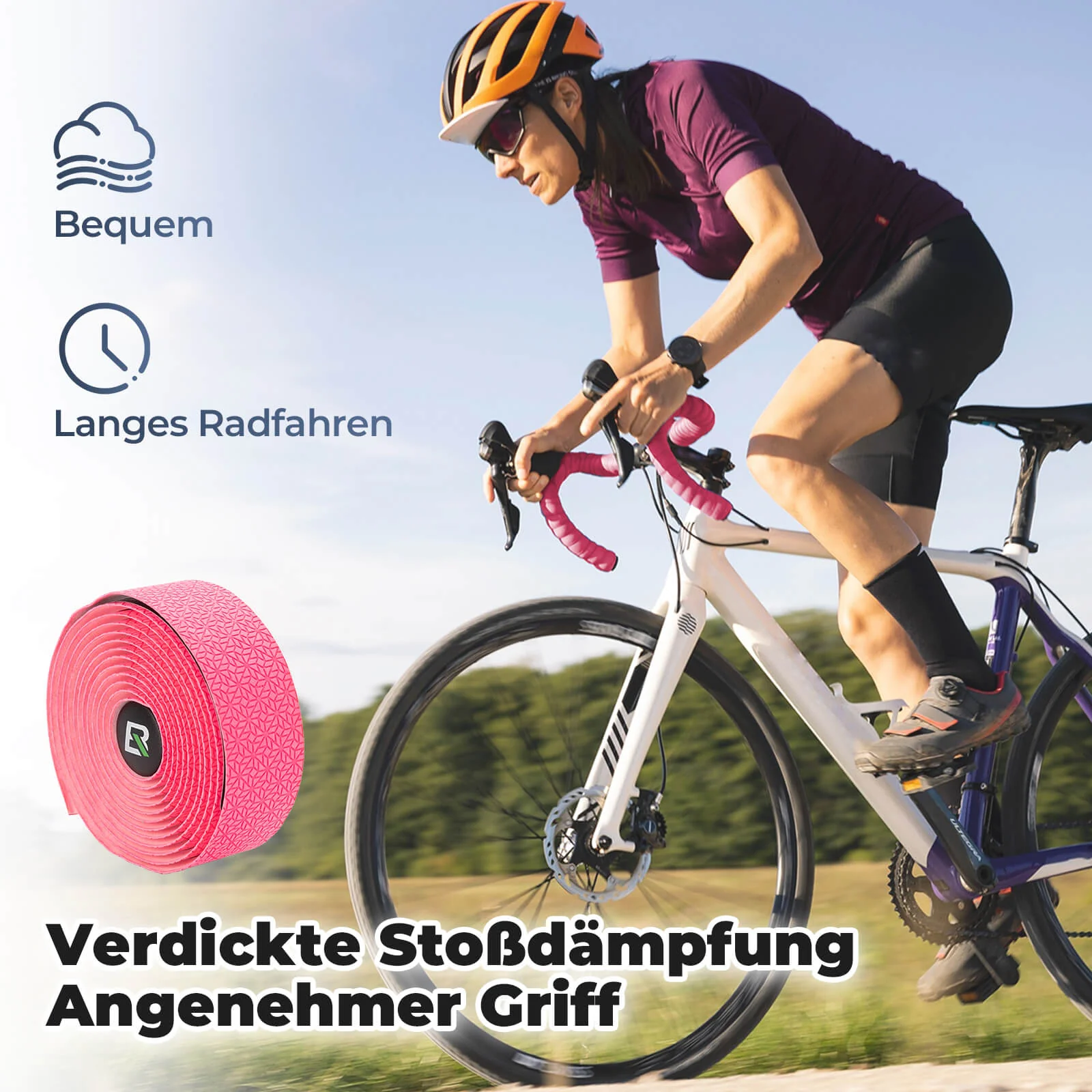 Fahrrad Lenkerband Griffband Lang 220cm für MTB Rennrad Vier Farben - Image 14