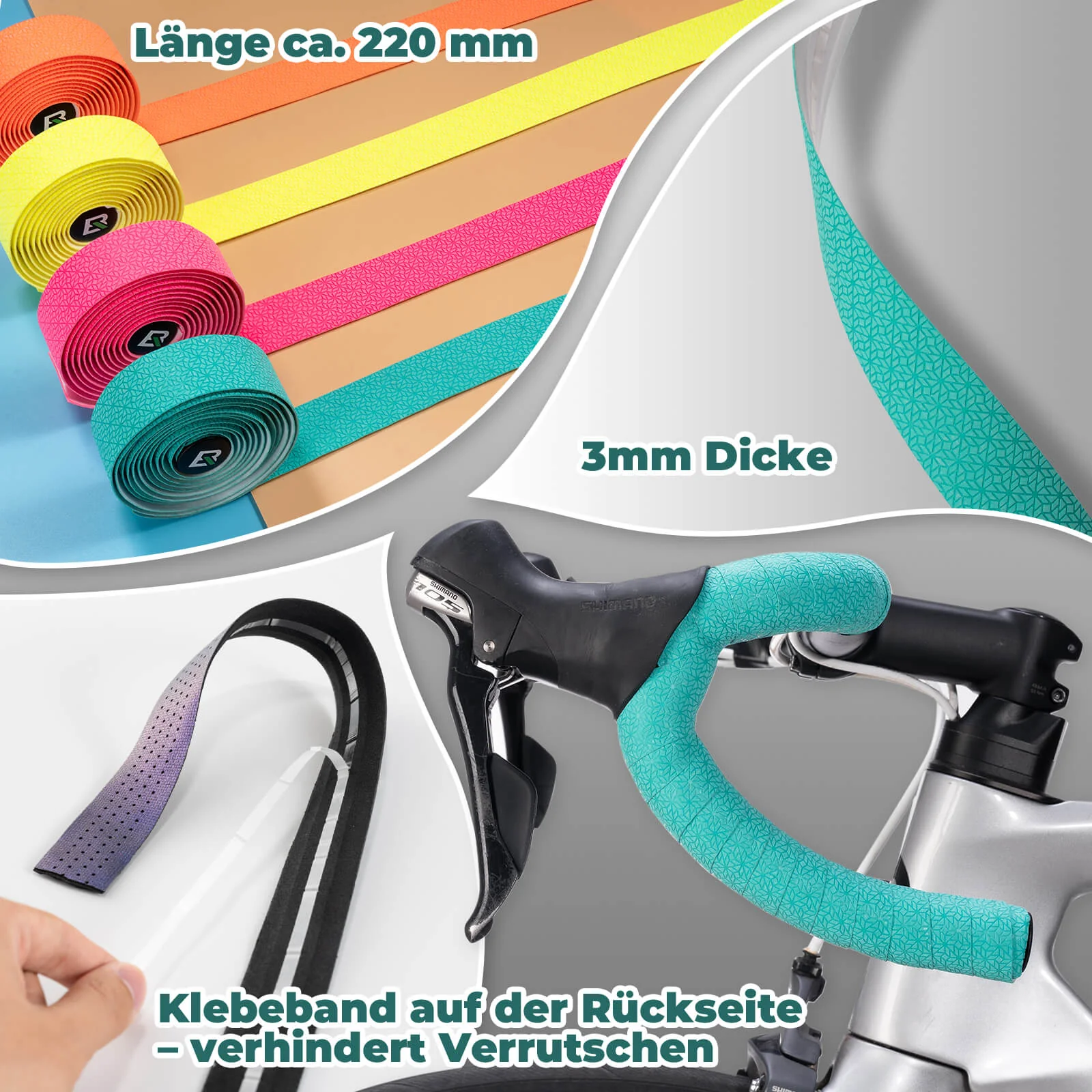 Fahrrad Lenkerband Griffband Lang 220cm für MTB Rennrad Vier Farben - Image 9