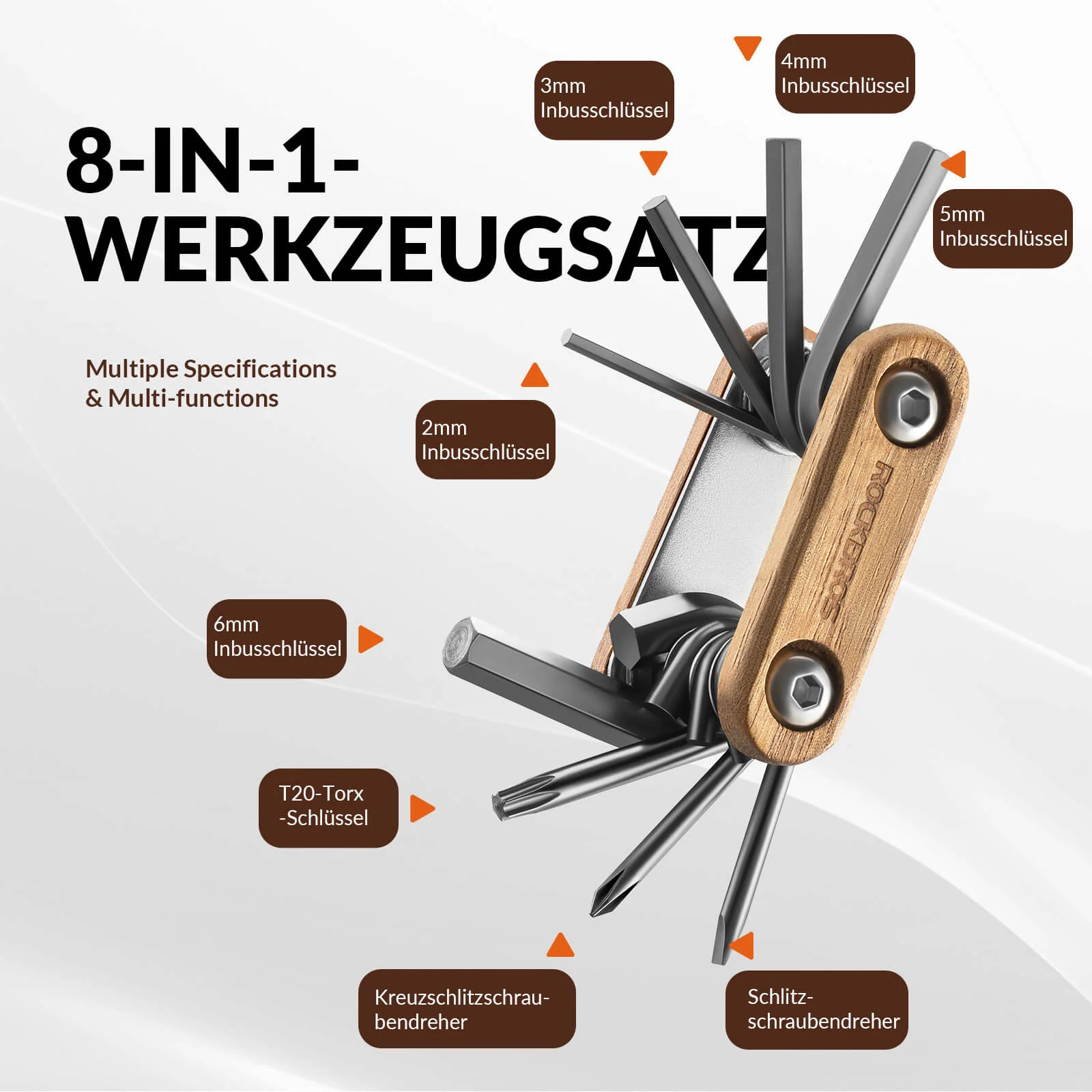 Fahrrad Multifunktionswerkzeug 8 in 1 Reparaturset - Image 3