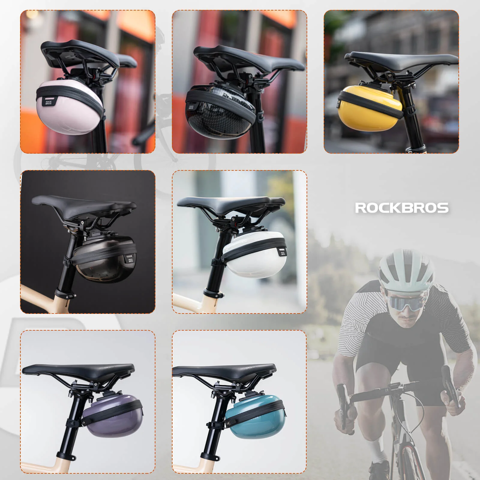Fahrrad Satteltaschen Hard Shell Reflektierend 0,4 L mit Halterung - Image 15