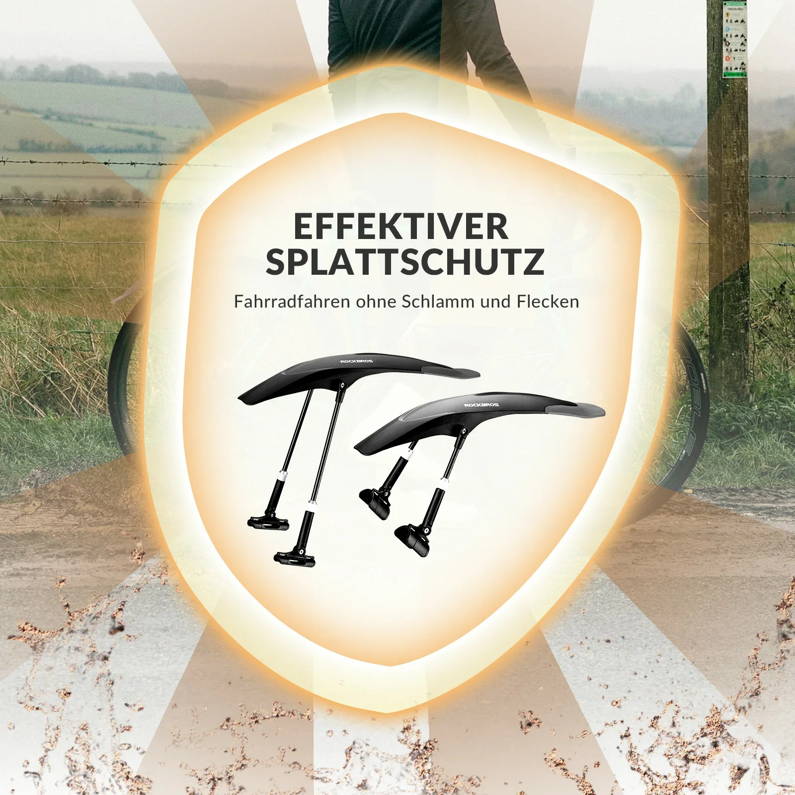 Fahrrad Schutzbleche Set Vorne/Hinten Flexible Fahrradschutzblech Verstellbar - Image 16