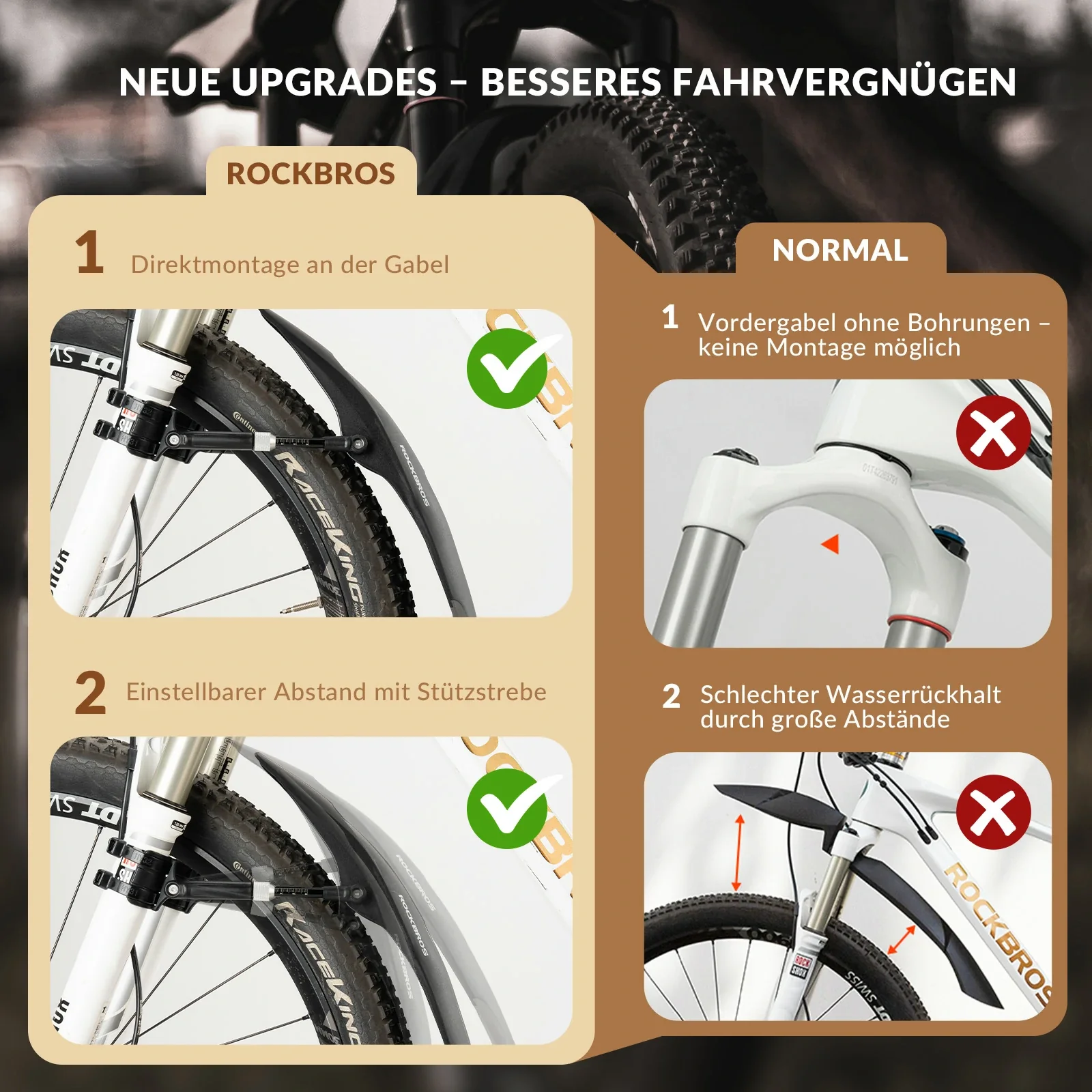 Fahrrad Schutzbleche Set Vorne/Hinten Flexible Fahrradschutzblech Verstellbar - Image 7