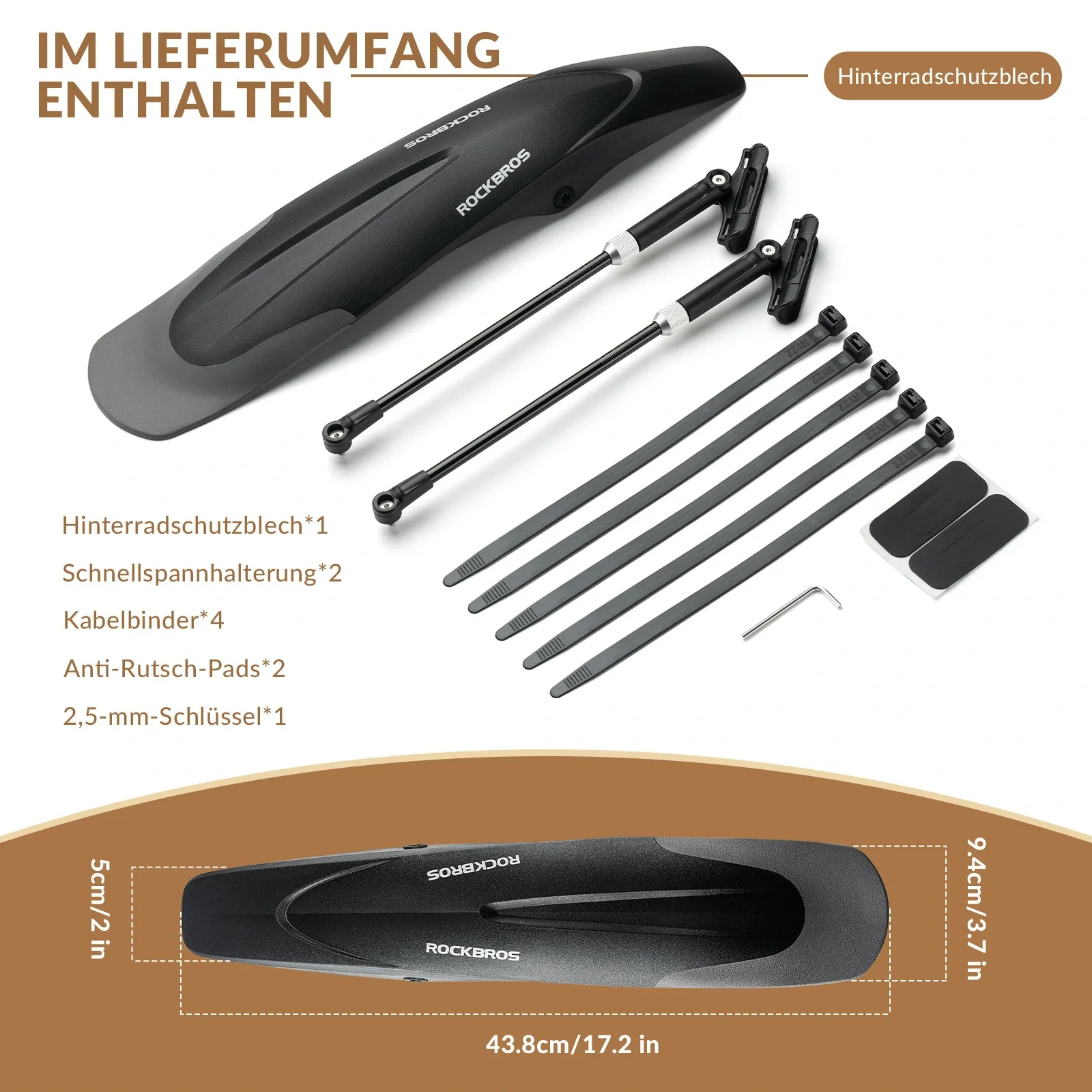 Fahrrad Schutzbleche Set Vorne/Hinten Flexible Fahrradschutzblech Verstellbar - Image 8