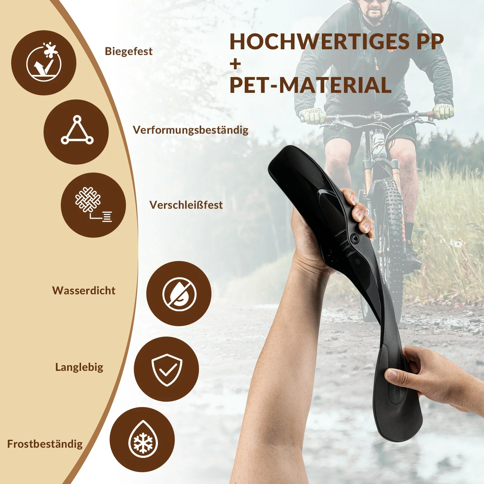 Fahrrad Schutzbleche Set Vorne/Hinten Flexible Fahrradschutzblech Verstellbar - Image 9