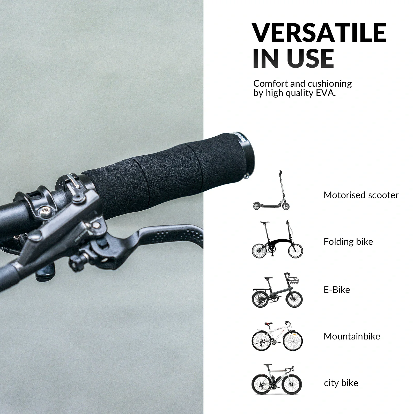 Fahrradgriffe rutschfeste Eva Schwamm Fahrrad Lenkergriffe mit Aluminium 22MM - Image 25