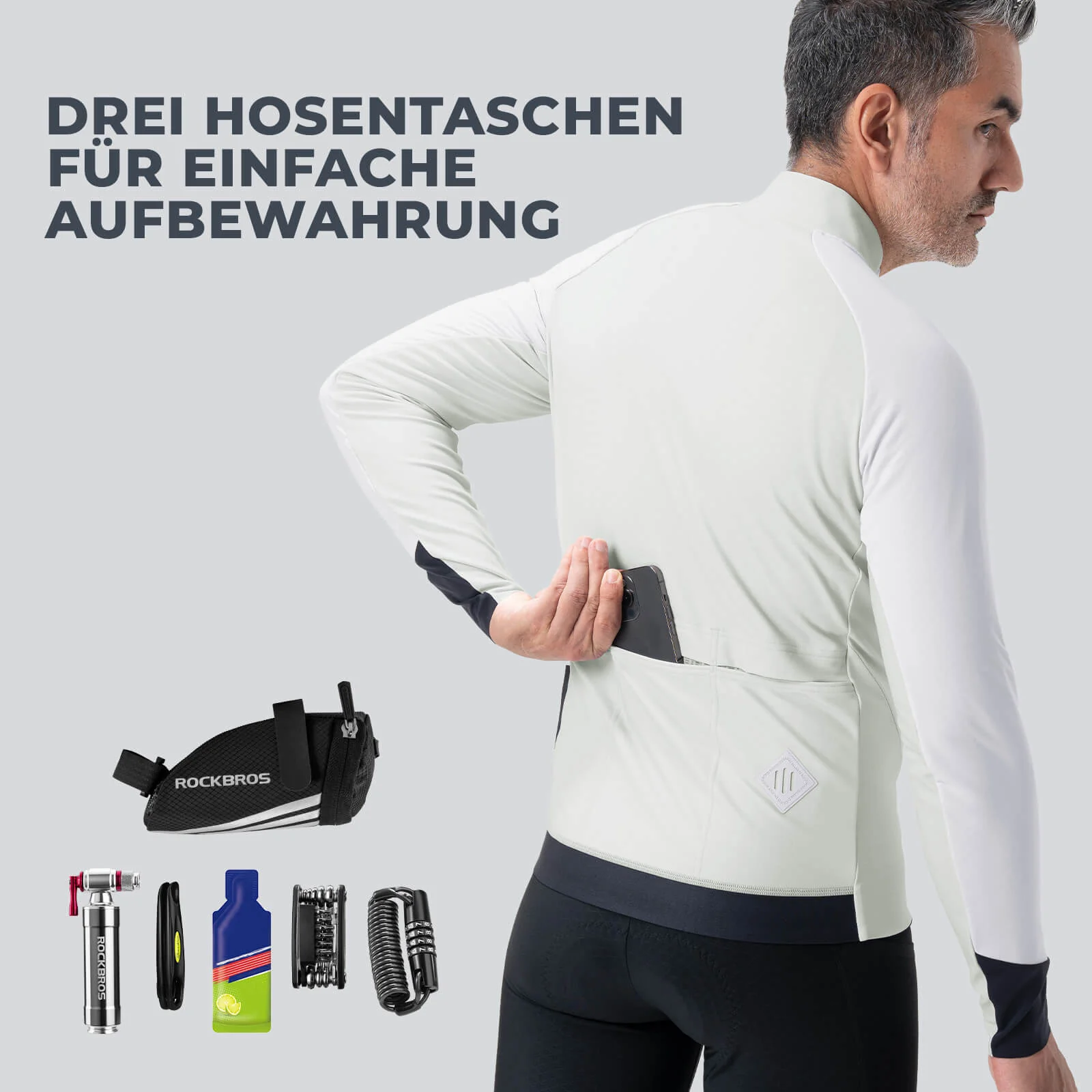 Fahrradjacke mit Reflexelementen Atmungsaktiv & Praktisch Herren - Image 9