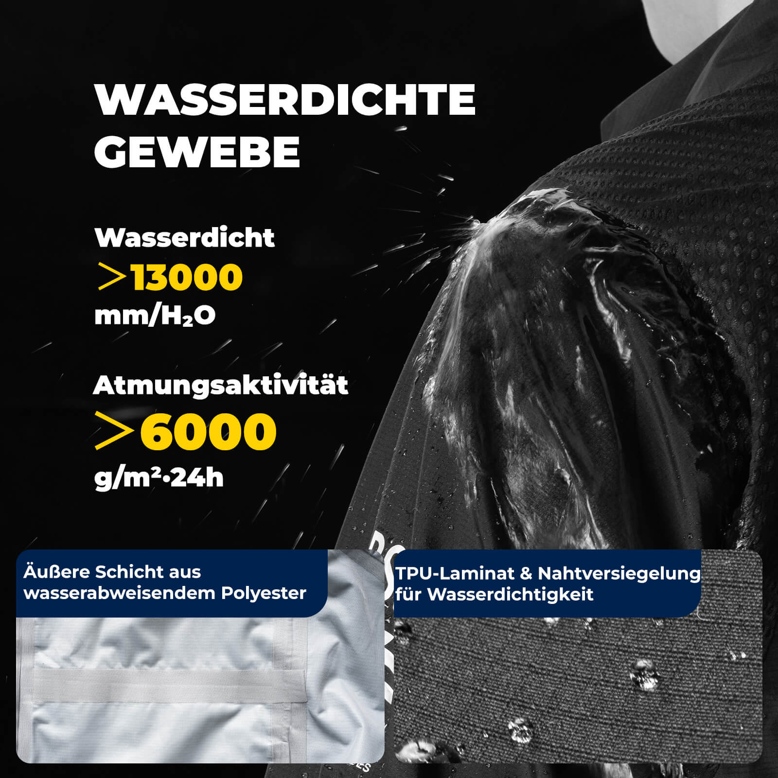 Fahrradjacke wasserdicht atmungsaktiv - Winddicht & Reflektierend Herren - Image 3