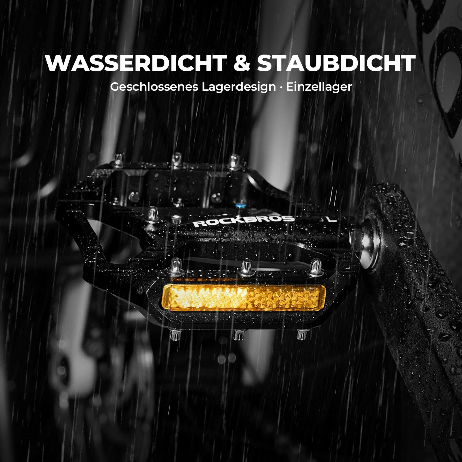 Fahrradpedale rutschfestâ Aluminium Plattformpedale mit Reflektoren, abgedichtetem Kugellager, Anti-Rutsch-Pins, 9/16" Achse - Image 18