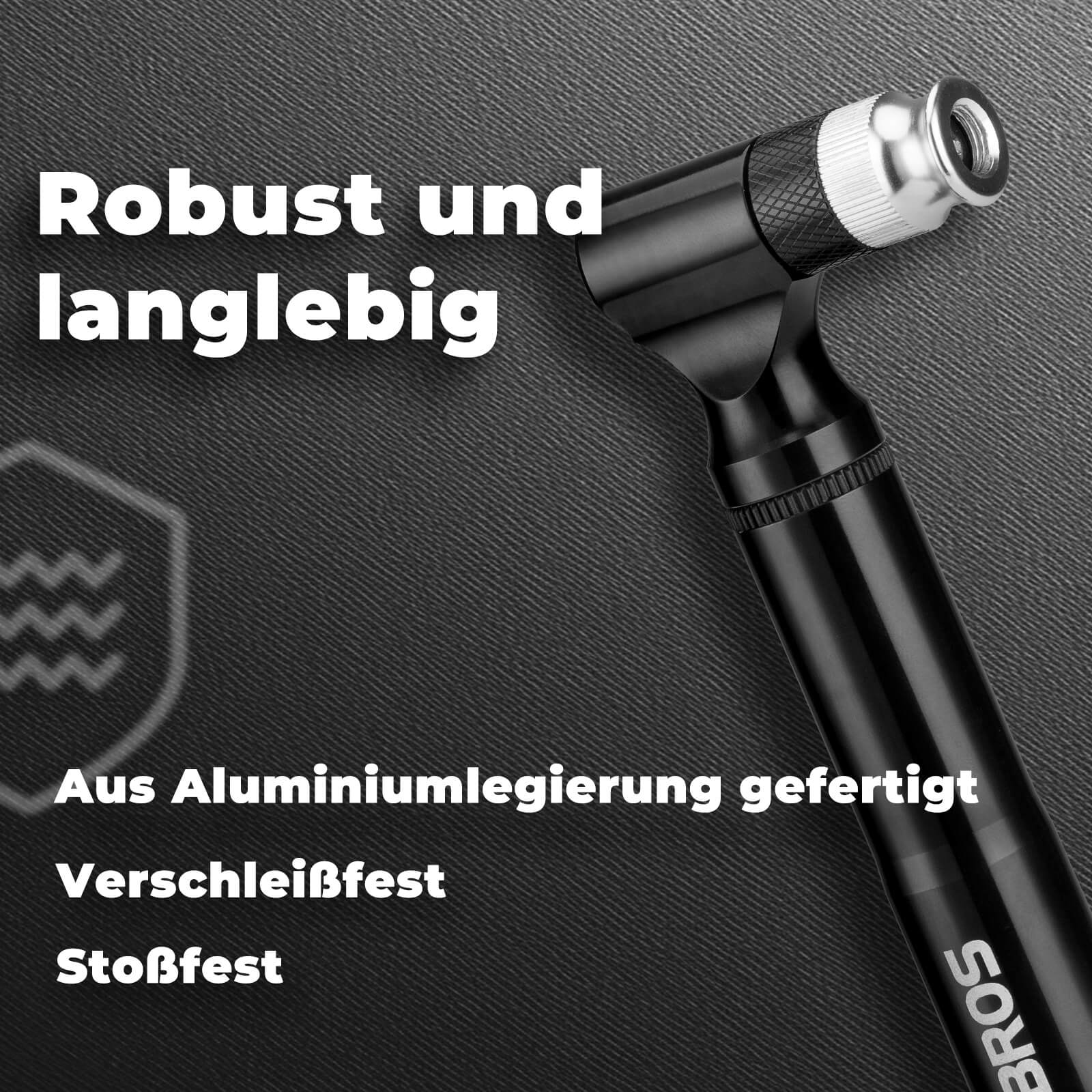 Fahrradpumpe 130PSI Tragbar mit Halterung Presta & Schrader Ventile - Image 4