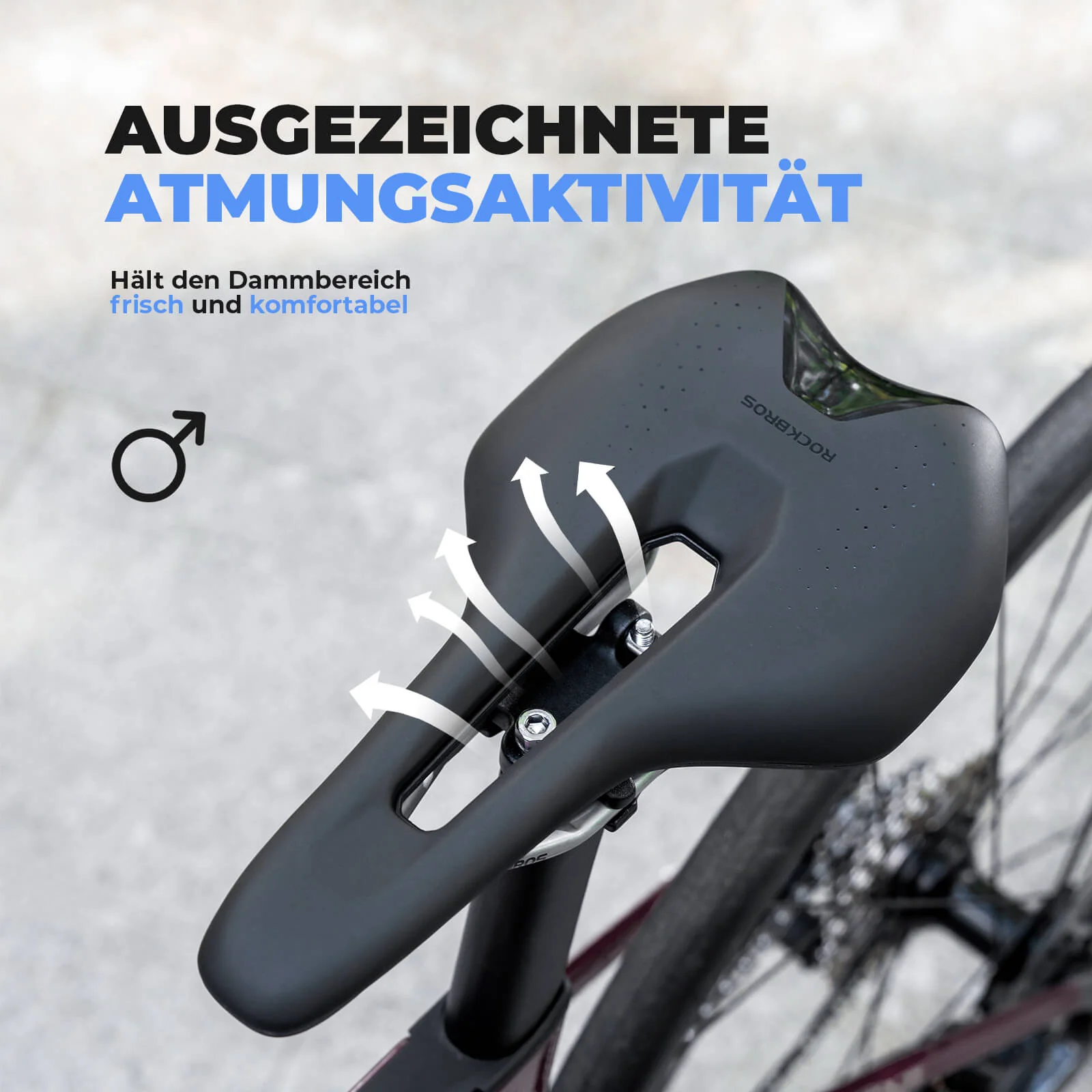 Fahrradsattel Ergonomisch Wasserdicht Atmungsaktiv Herren - Image 4