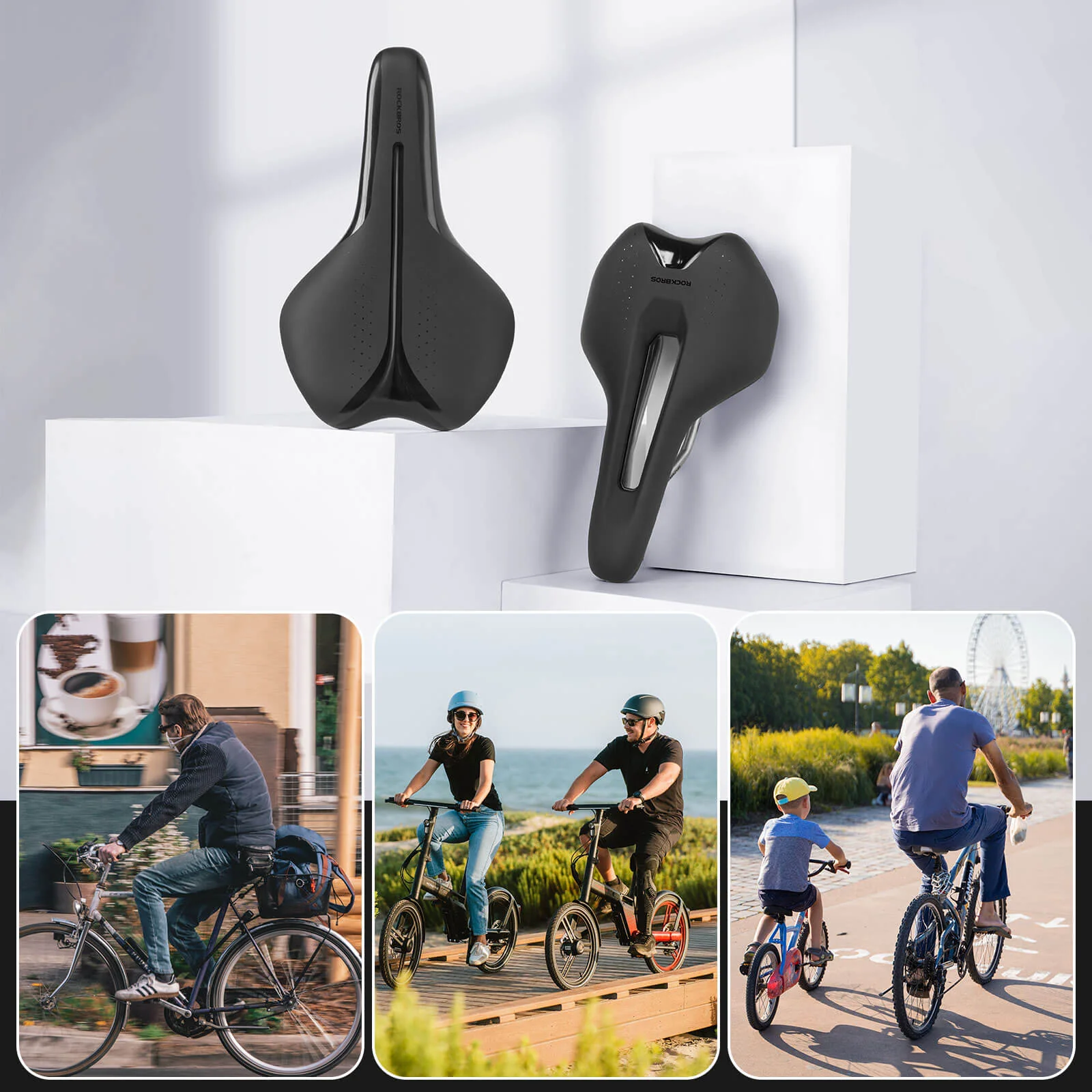 Fahrradsattel Ergonomisch Wasserdicht Atmungsaktiv Herren - Image 7