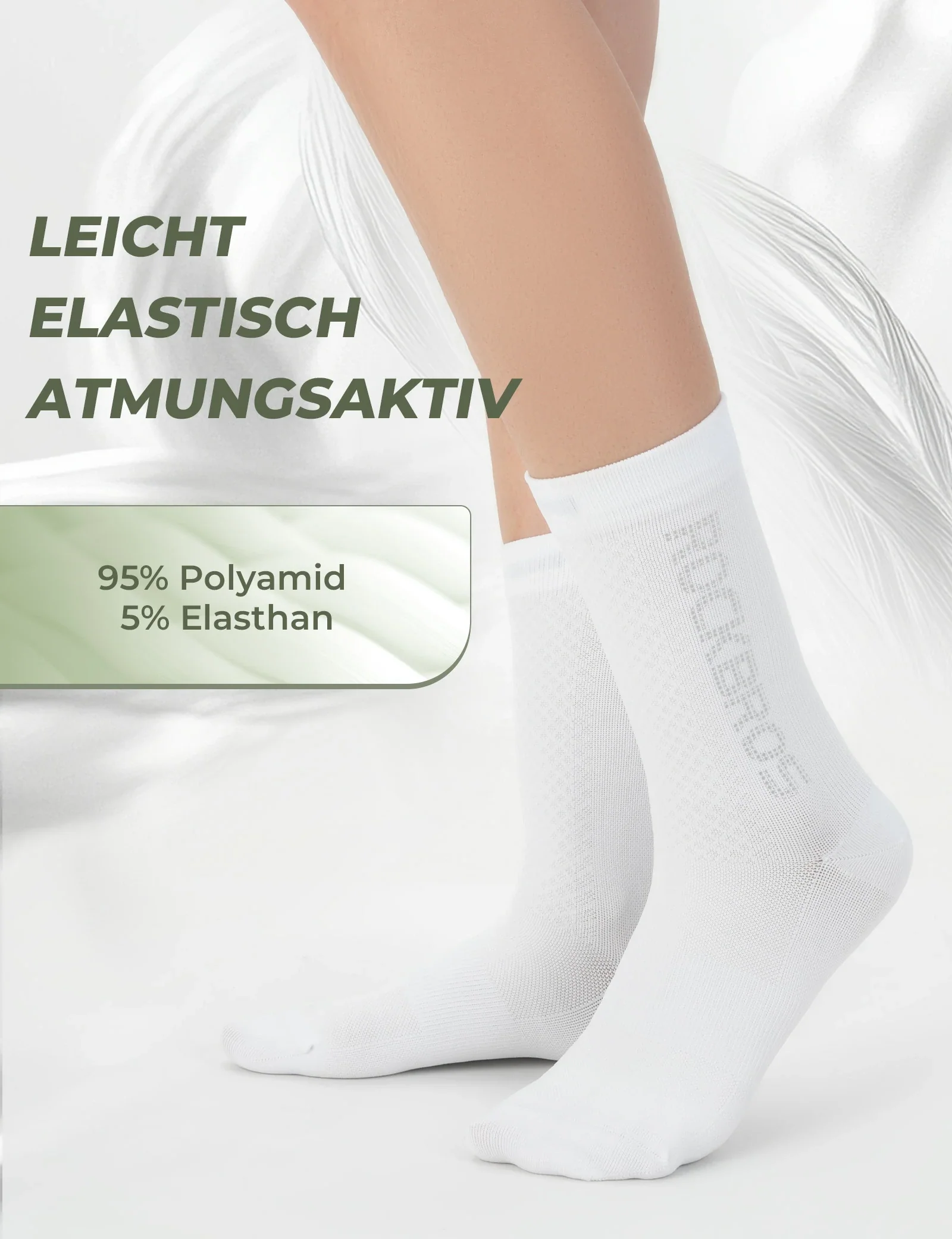 Fahrradsocken Reflektierendes Logo Zweipaarpackung - Image 4