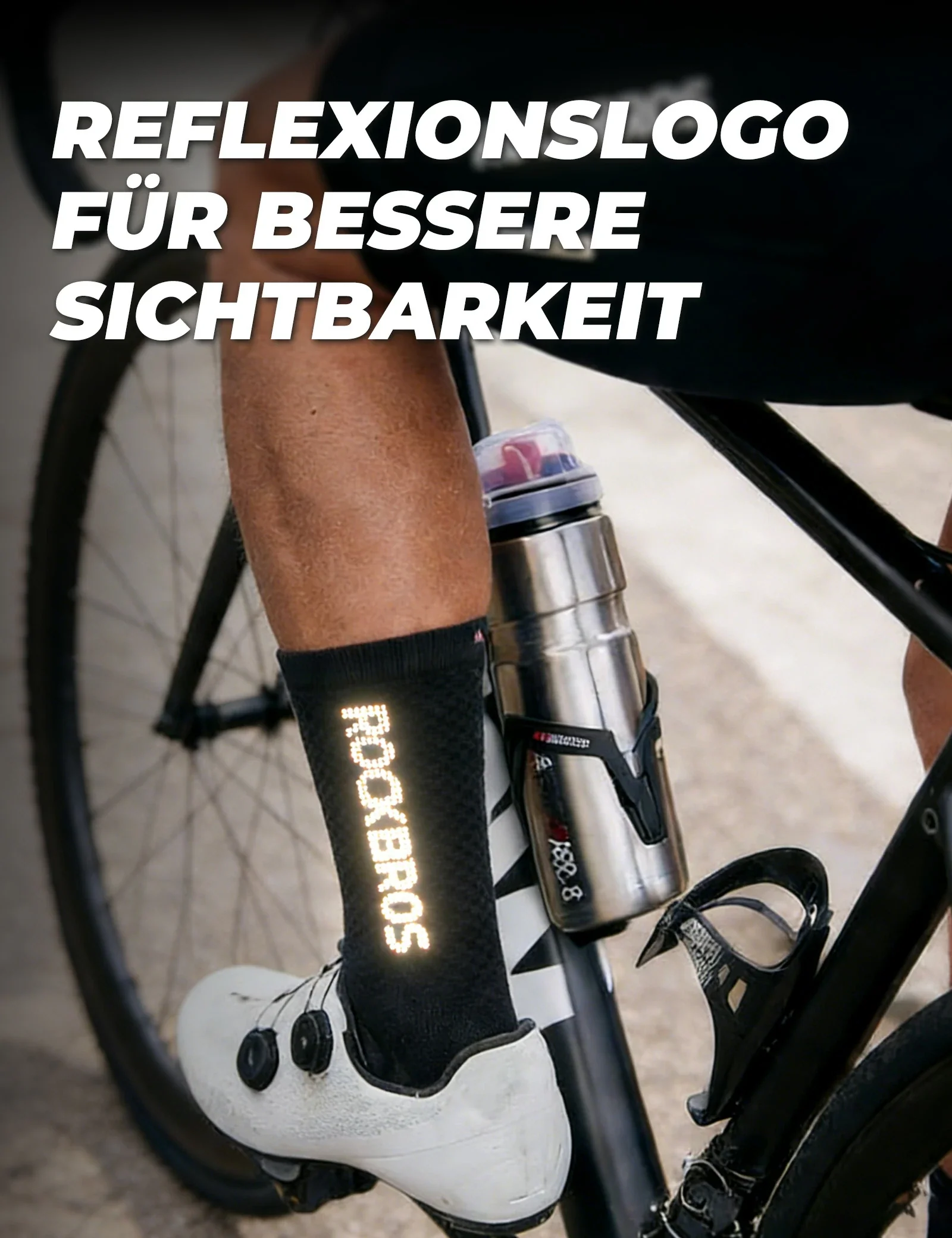 Fahrradsocken Reflektierendes Logo Zweipaarpackung - Image 6