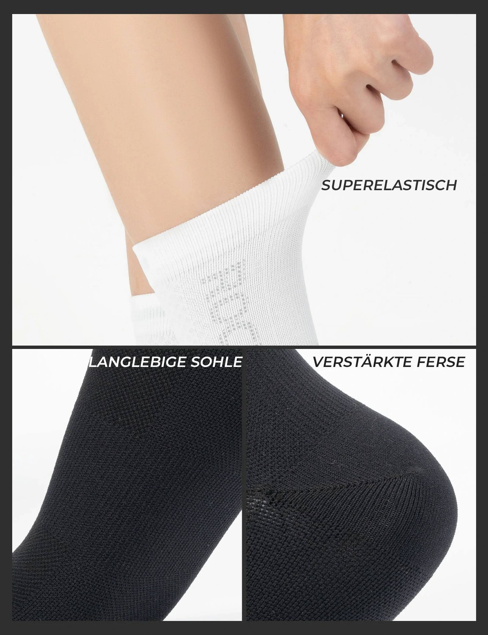 Fahrradsocken Reflektierendes Logo Zweipaarpackung - Image 8
