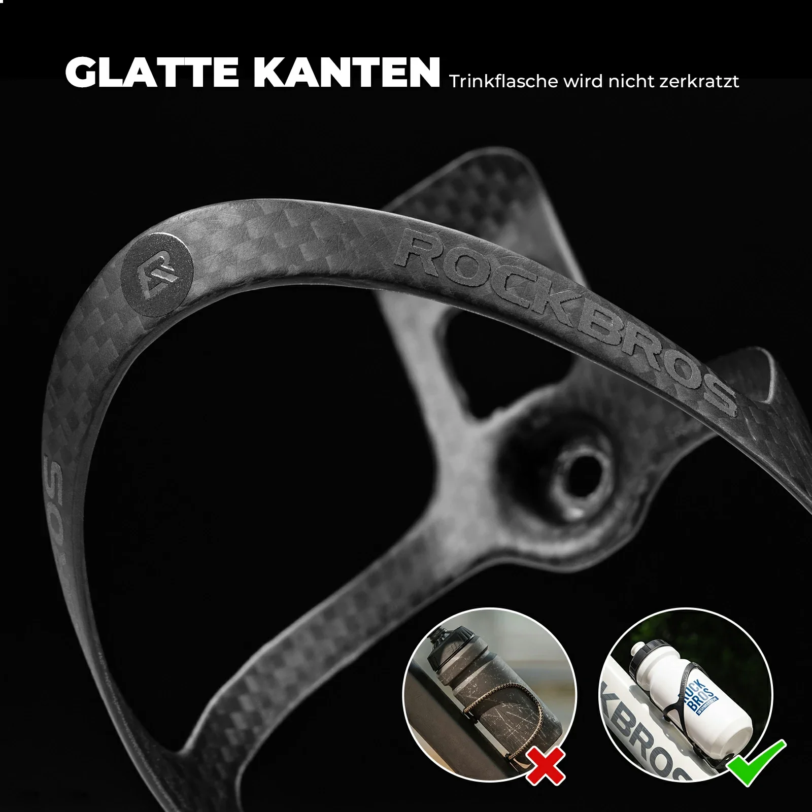 Flaschenhalter Fahrrad Voll Carbon 13g - Image 3