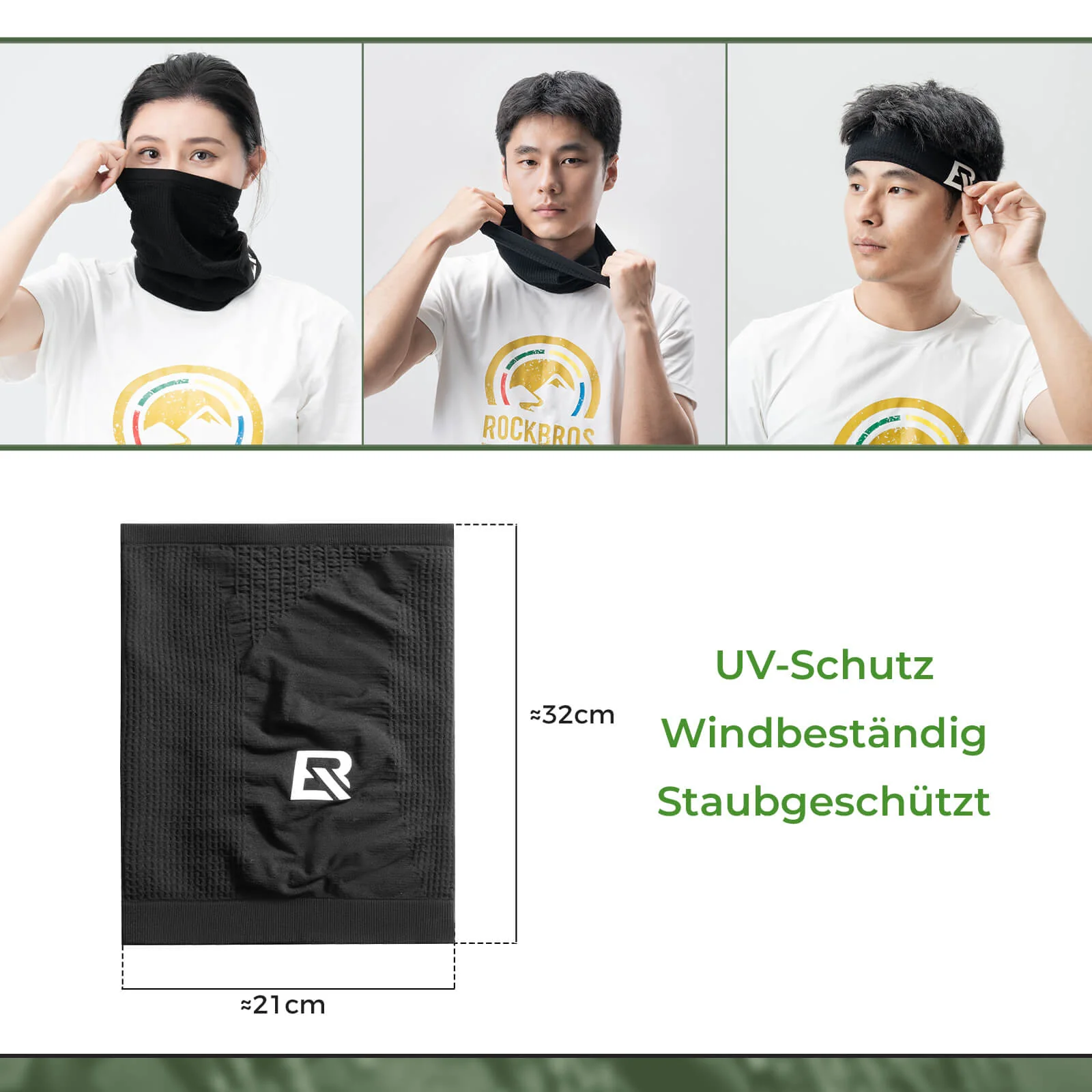 Gesichtsmaske Schlauchschal Atmungsaktiv Elastisch - Image 3