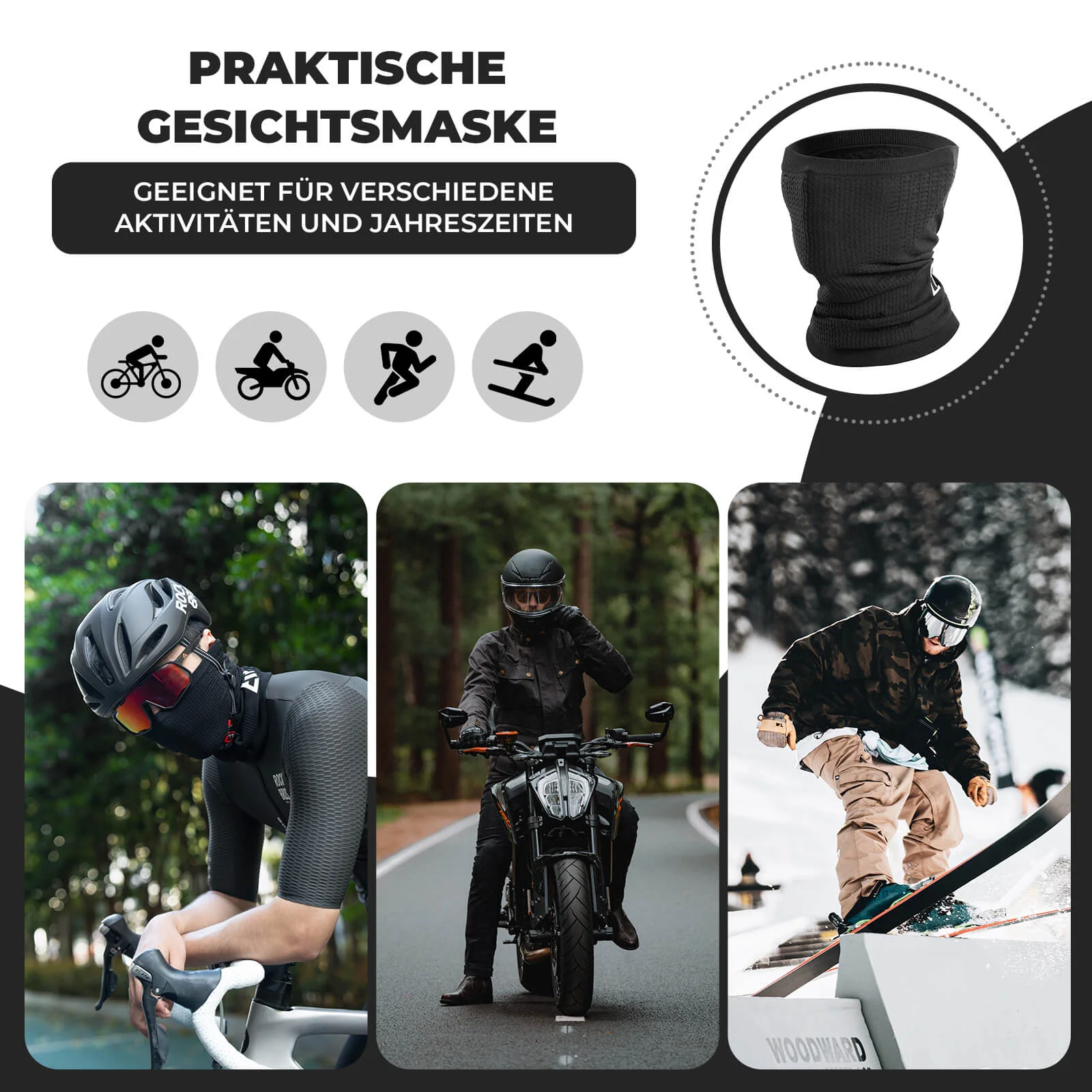 Gesichtsmaske Schlauchschal Atmungsaktiv Elastisch - Image 7