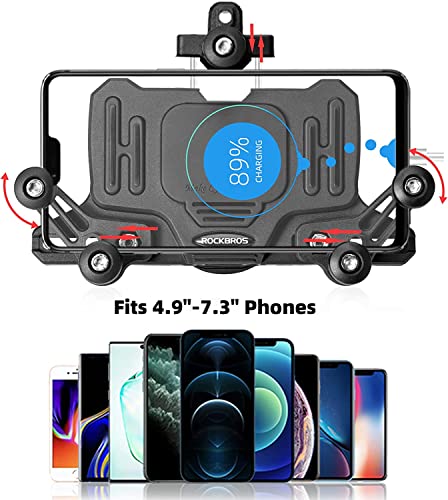 Handyhalterung Motorrad Universal Handyhalter Fahrrad mit Stoßdämpfer für 4.9-7.3 Zoll Smartphone - Image 2