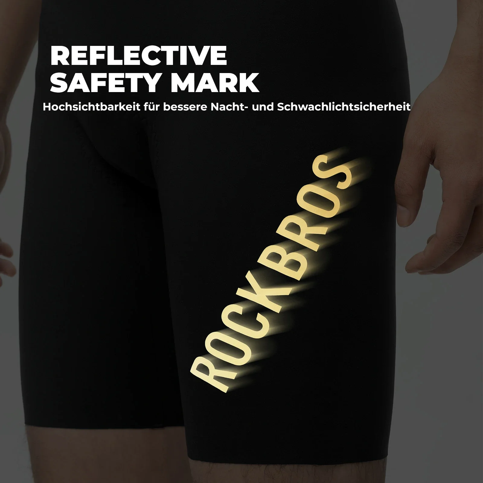 Herren Radlerhose mit Träger Gepolstert, Fahrradhose Kurz, Atmungsaktive schnelltrocknende - Image 10