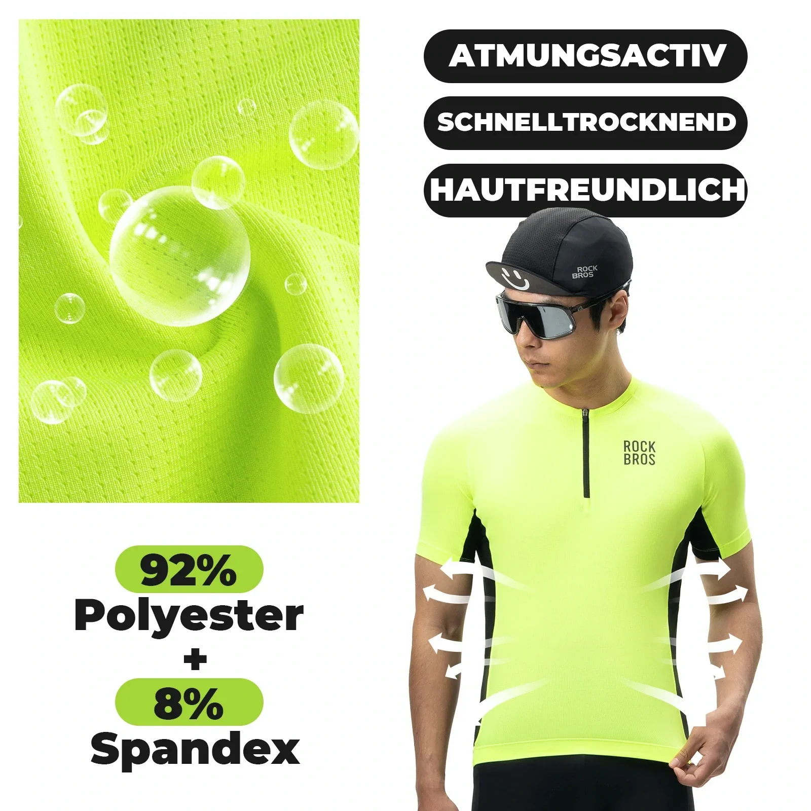 Herren Radtrikot Fahrradtrikot Kurzarm, Atmungsaktiv Fahrrad Trikot - Image 4