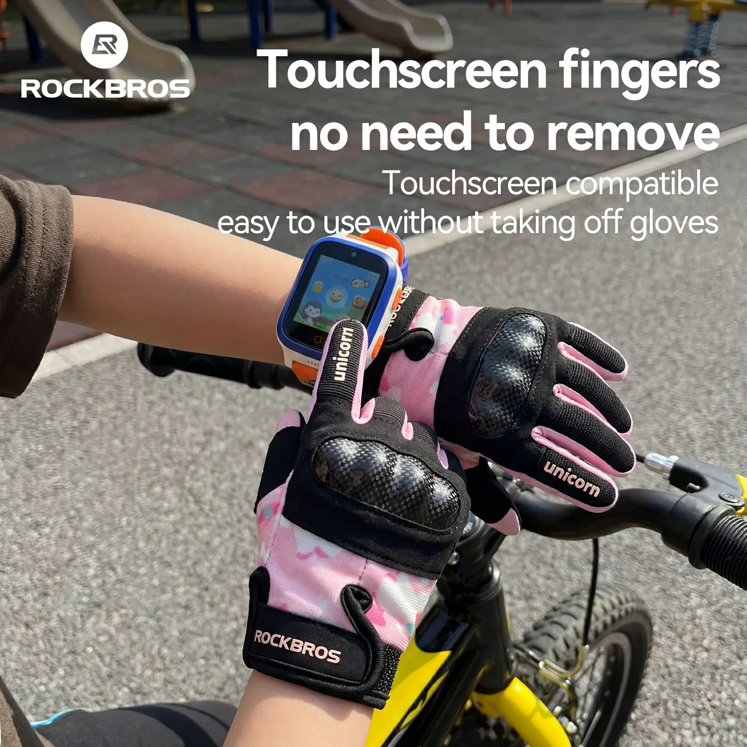 Kinder Fahrradhandschuhe Ganzfinger mit Hard Shell Schutz - Image 6