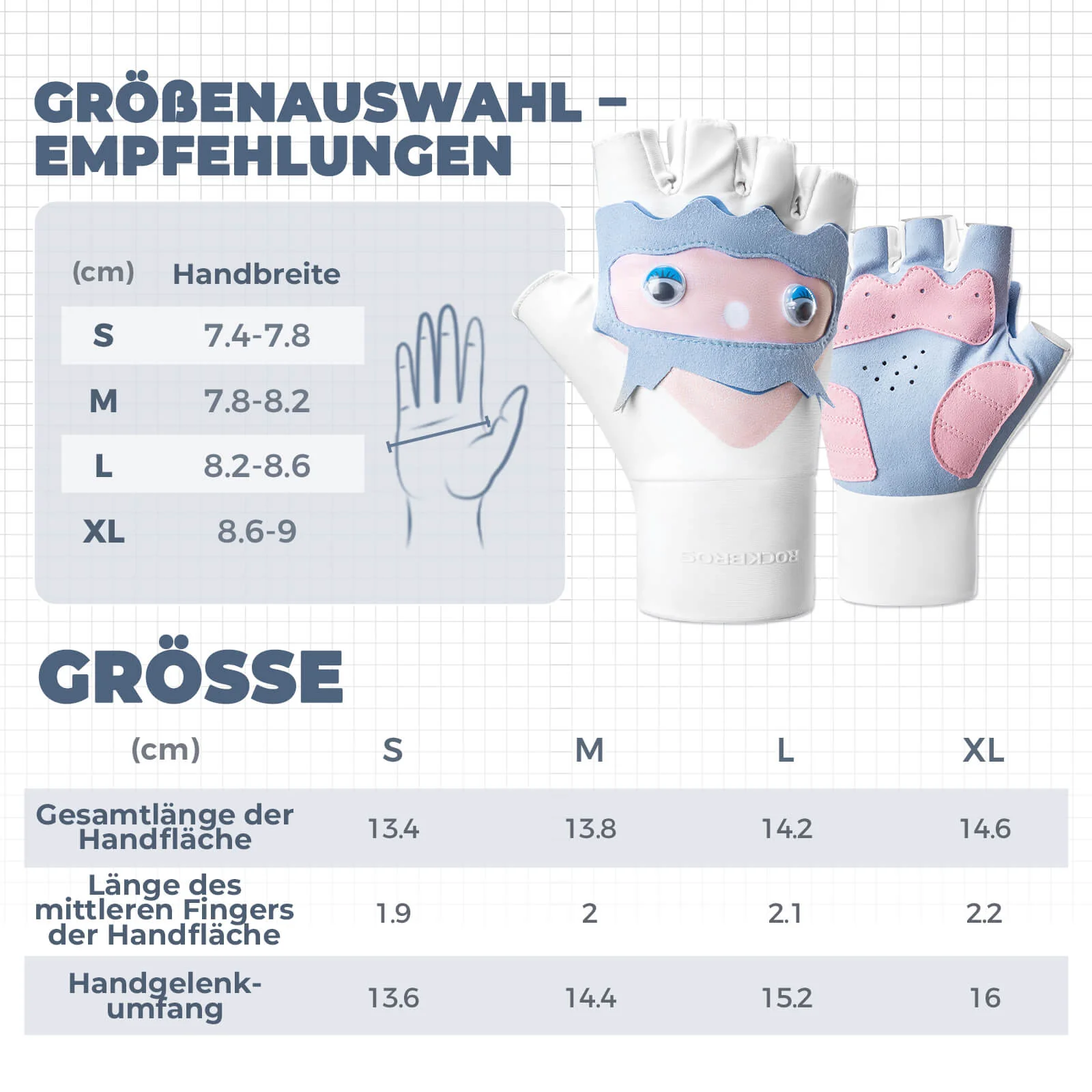Kinder Halbfinger Fingerlose Fahrradhandschuhe - Image 12