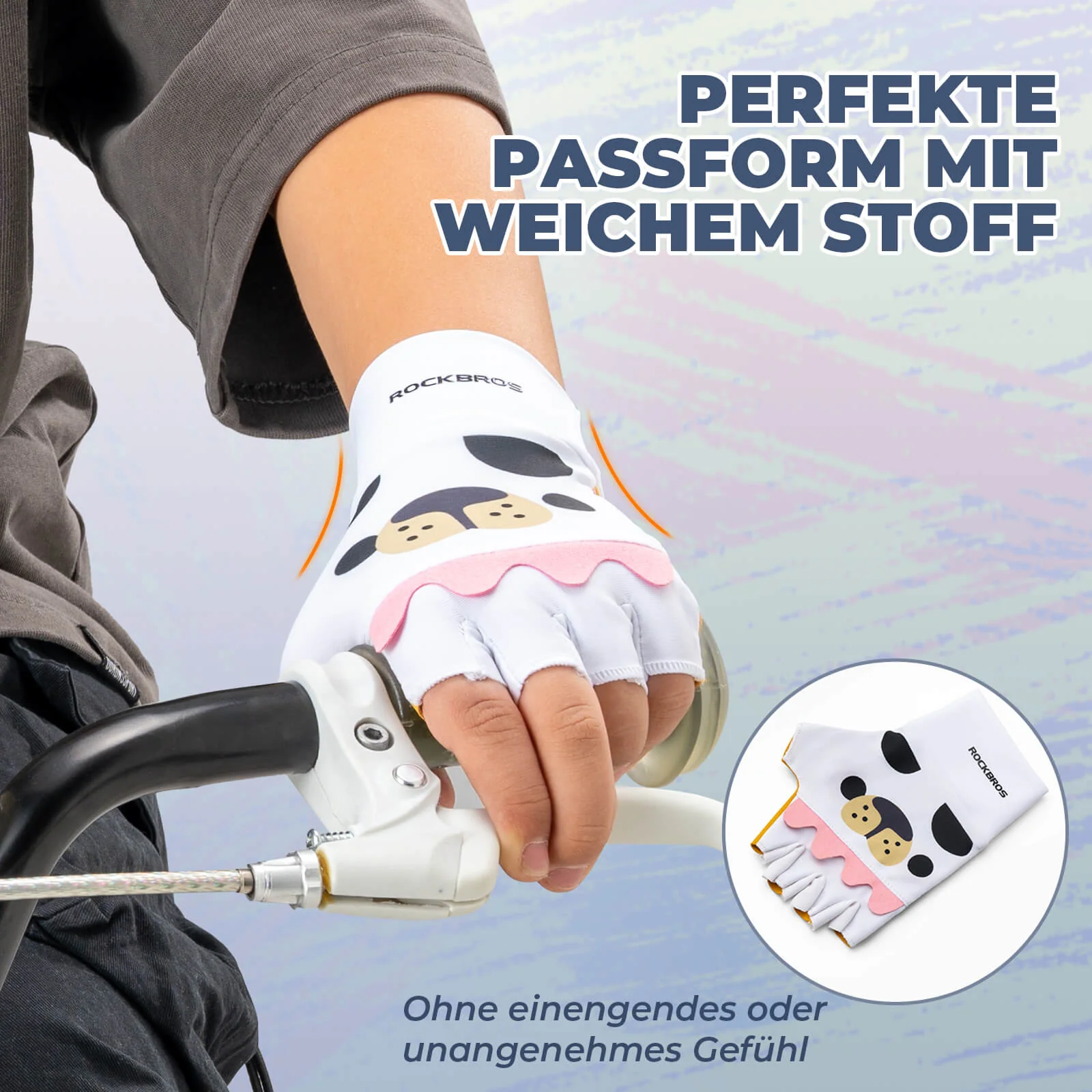 Kinder Halbfinger Fingerlose Fahrradhandschuhe - Image 9