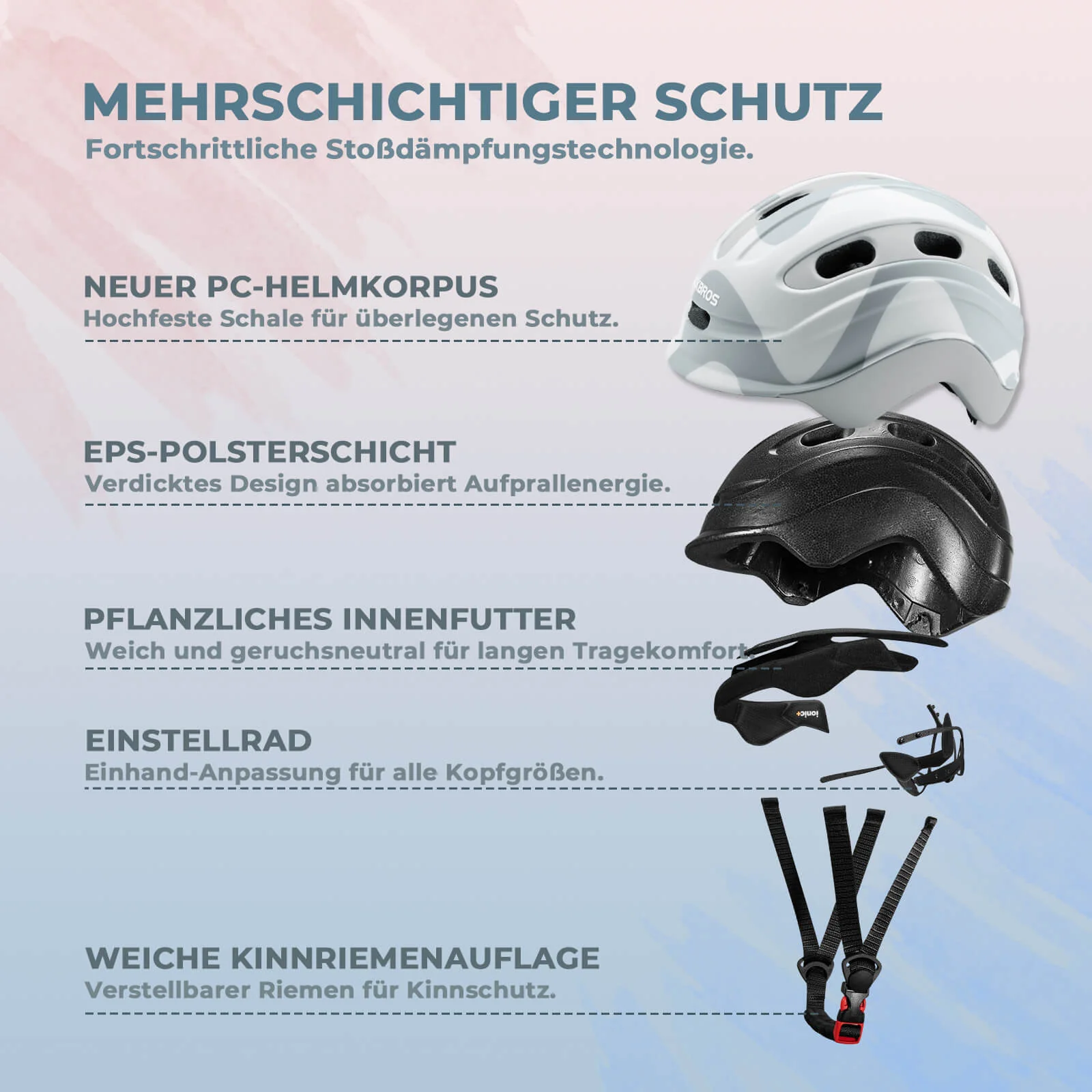 Kinderhelm Rücklicht-Kompatibel 54–58 cm 6–18 Jahre - Image 11