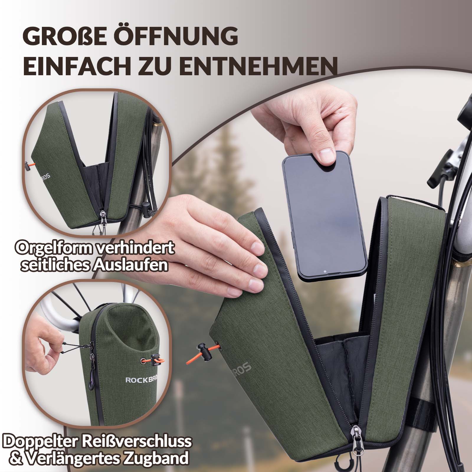 Lenkertasche Flaschentasche Trinkflaschenhalter Multifunktionales Design - Image 10