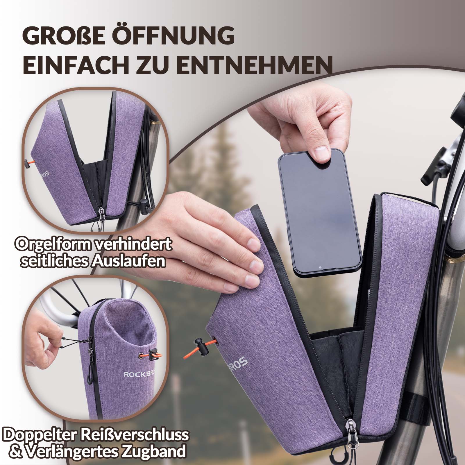 Lenkertasche Flaschentasche Trinkflaschenhalter Multifunktionales Design - Image 20