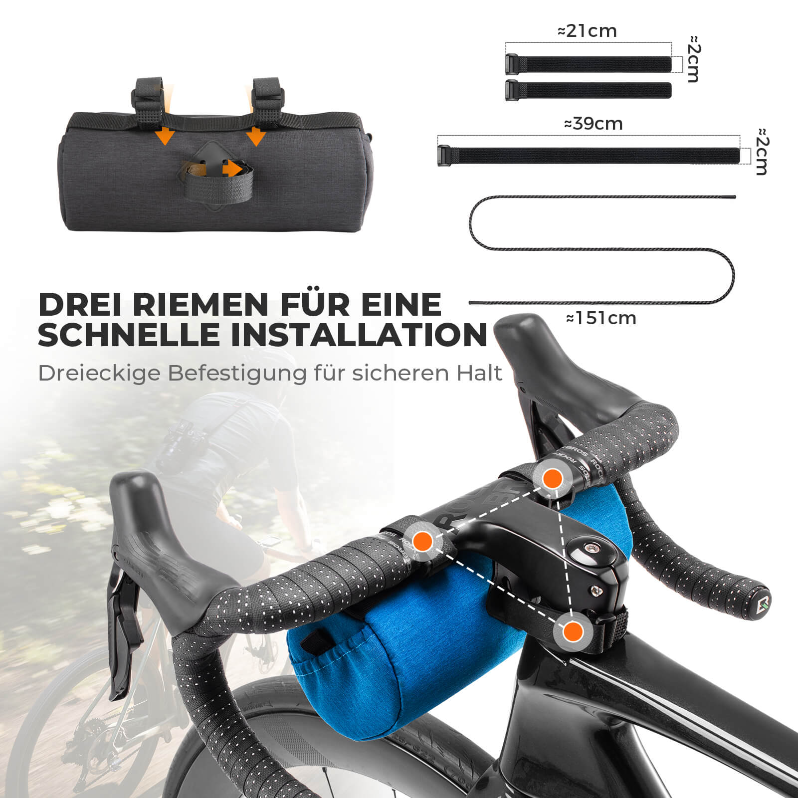 Lenkertasche Klein mit Schultergurt 2L/3,6L - SketchRide Series - Image 10