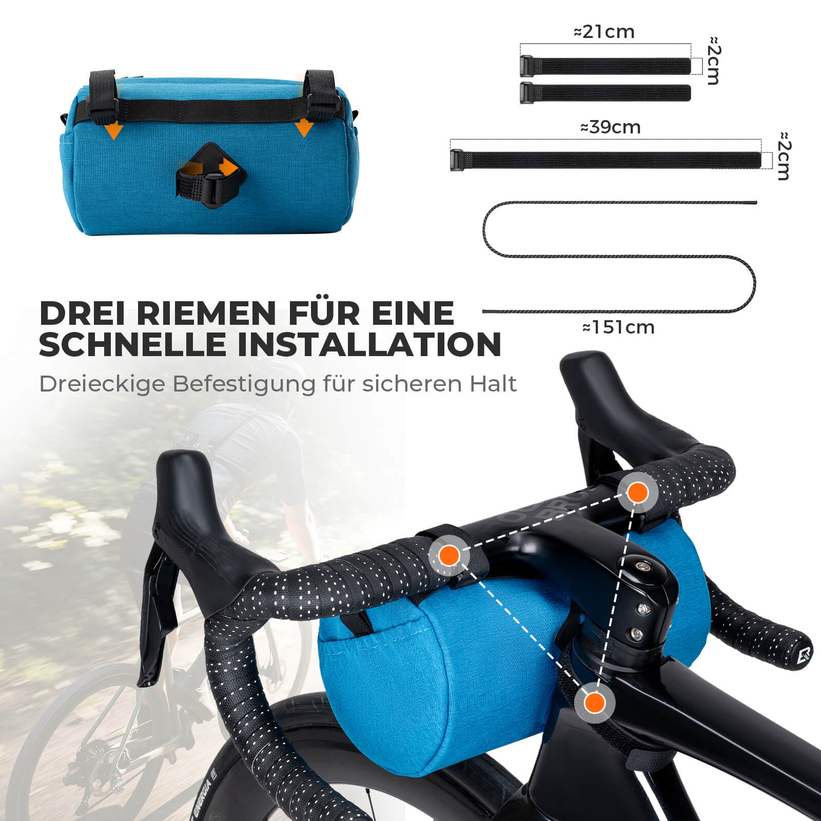 Lenkertasche Klein mit Schultergurt 2L/3,6L - SketchRide Series - Image 13