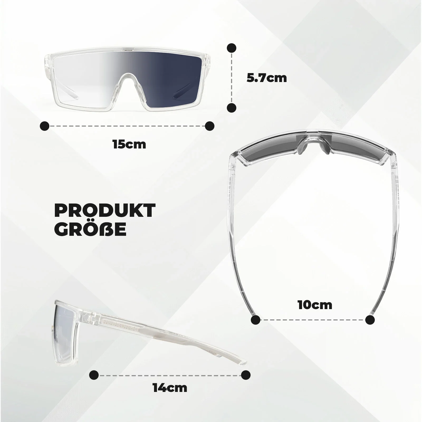 Photochromatisch Fahrradbrille, UV400 mit TR90 Rahmen - Image 7