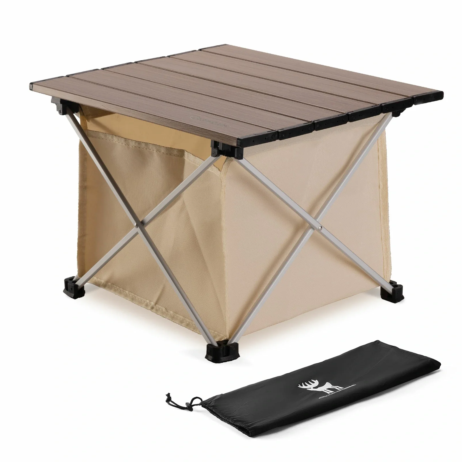 Qunature Klapptisch Campingtisch Picknicktisch Alu mit Stauraum Wasserdicht