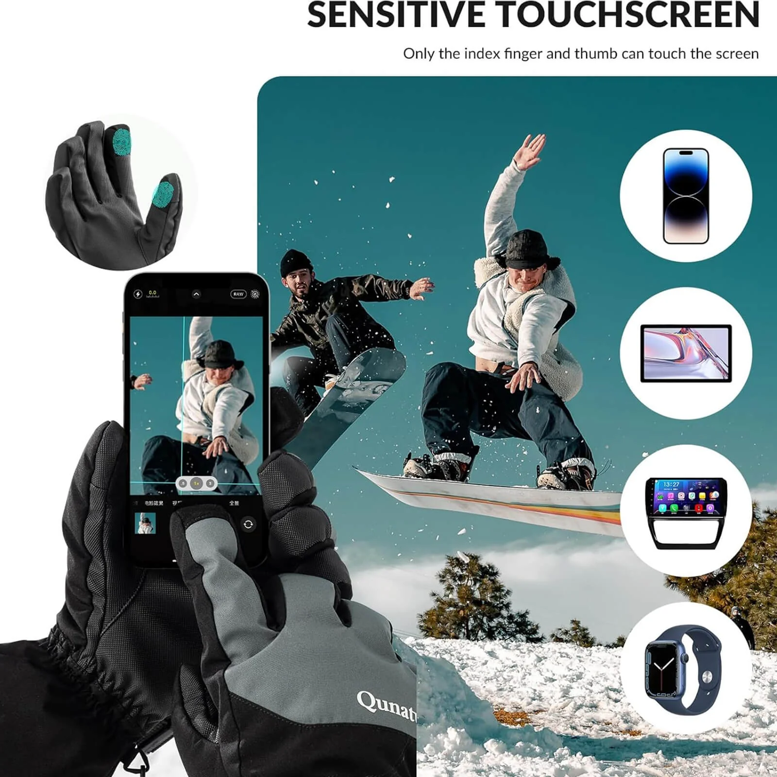 Qunature Skihandschuhe wasserdicht - Image 3