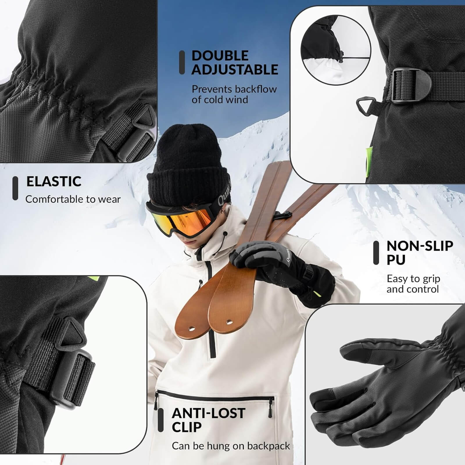 Qunature Skihandschuhe wasserdicht - Image 4