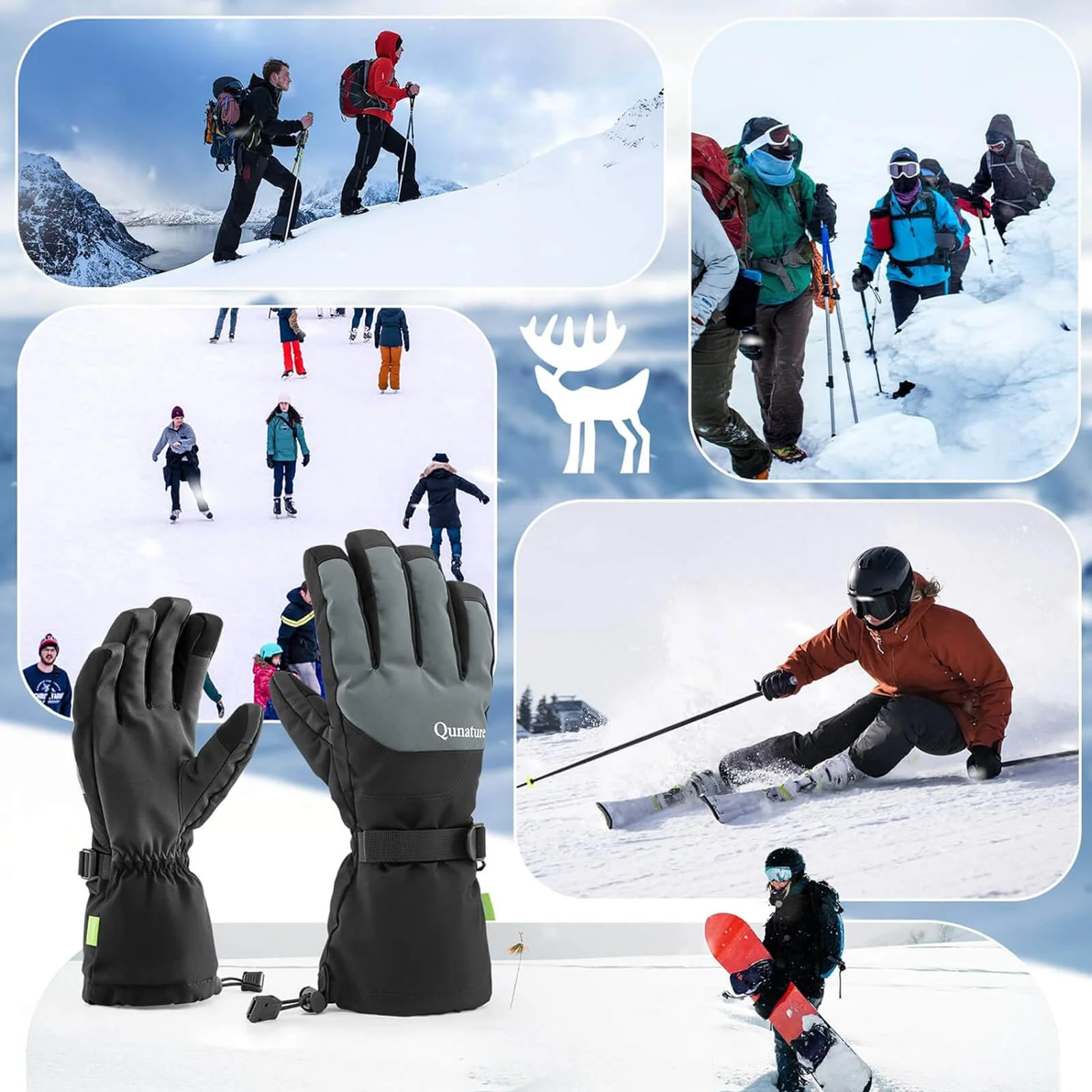 Qunature Skihandschuhe wasserdicht - Image 5