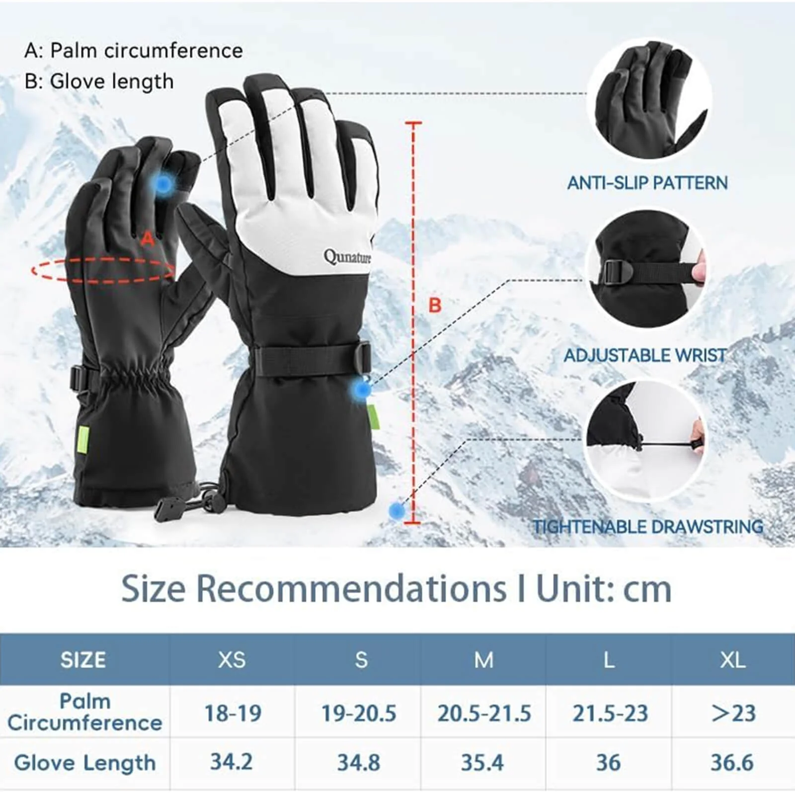 Qunature Skihandschuhe wasserdicht - Image 6