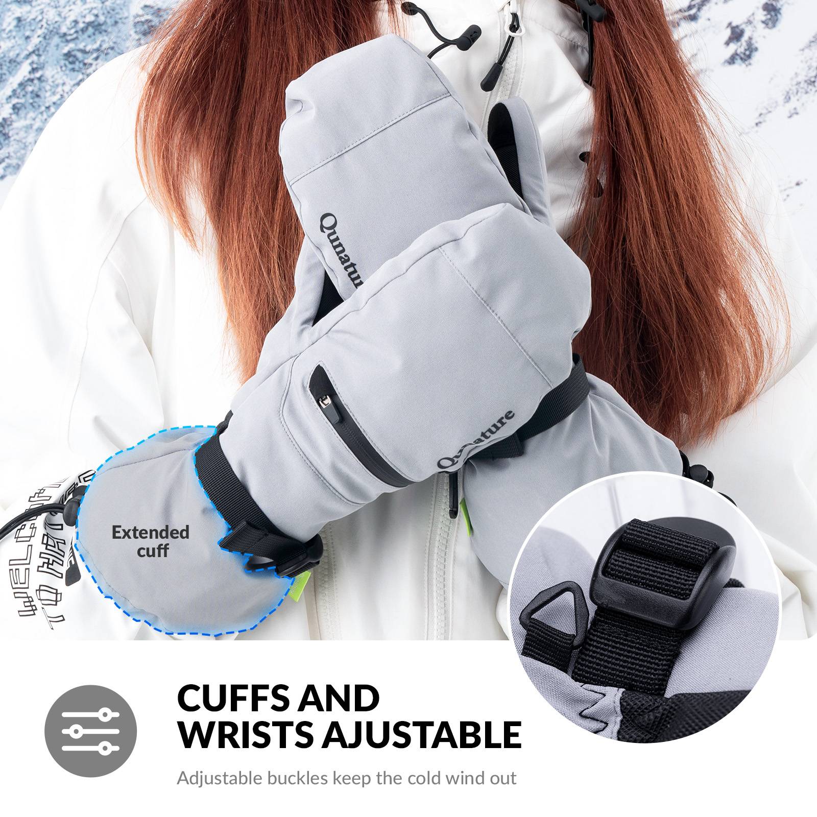 Qunature Wasserdichte Skihandschuhe XS-XL - Image 10