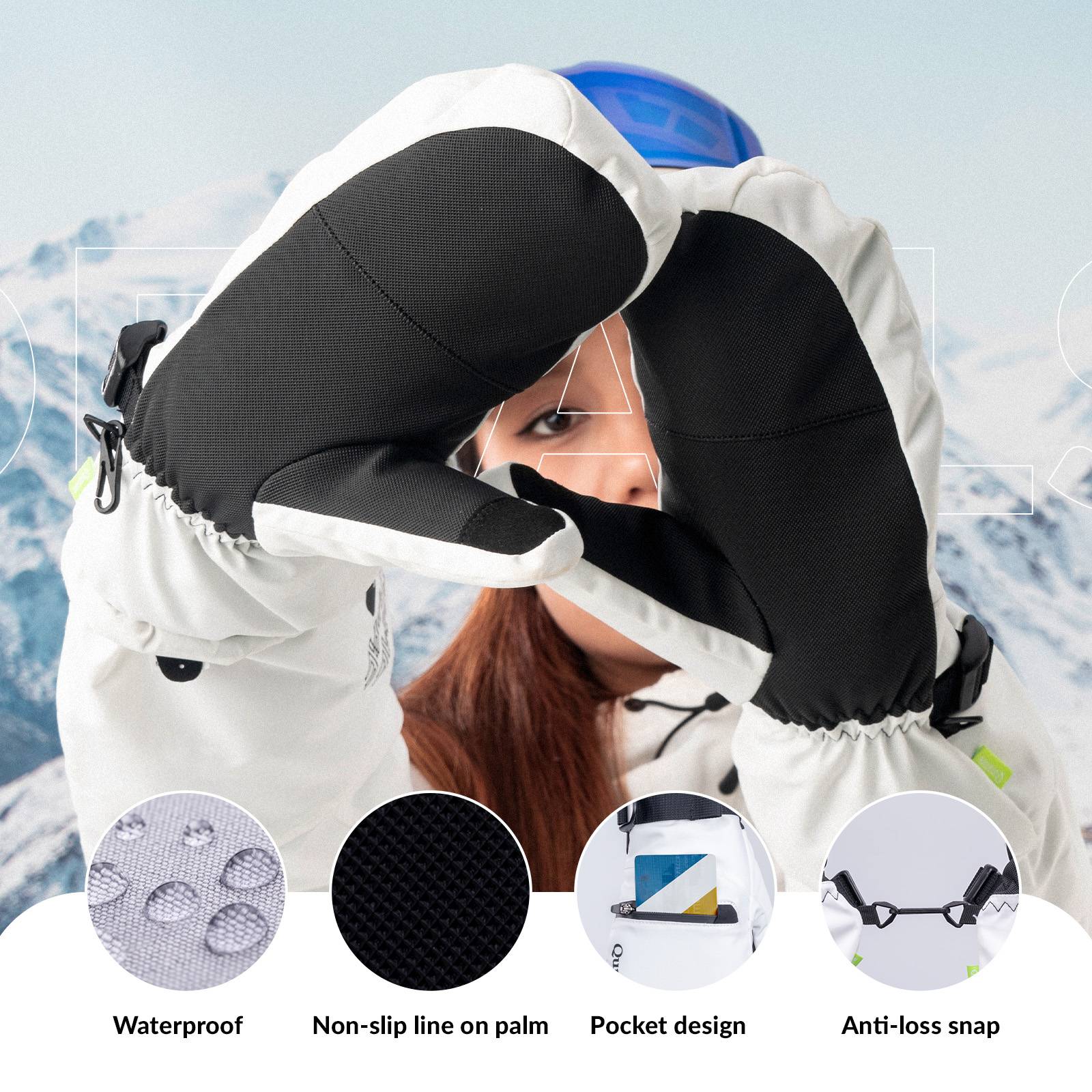 Qunature Wasserdichte Skihandschuhe XS-XL - Image 16