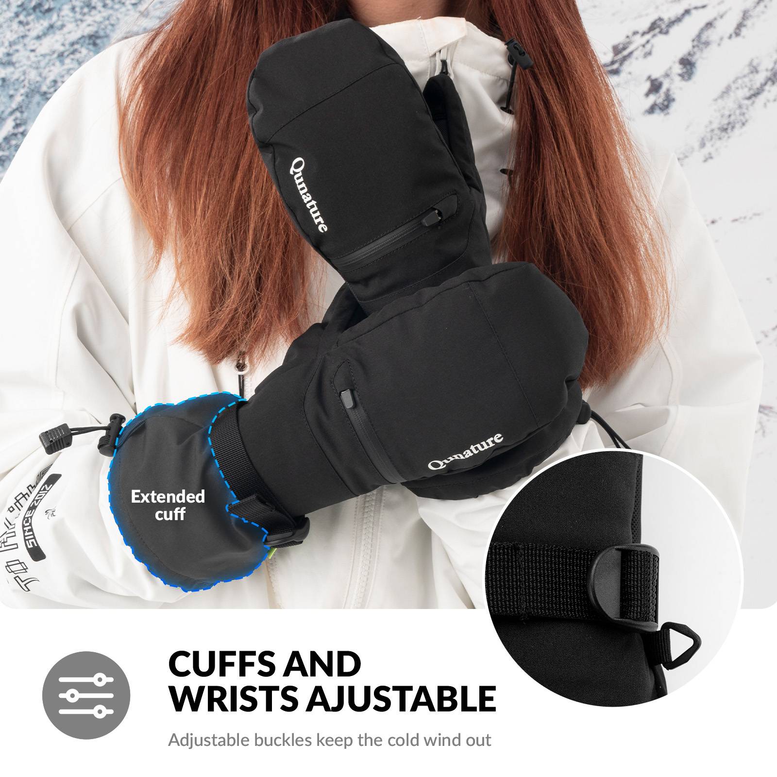 Qunature Wasserdichte Skihandschuhe XS-XL - Image 5