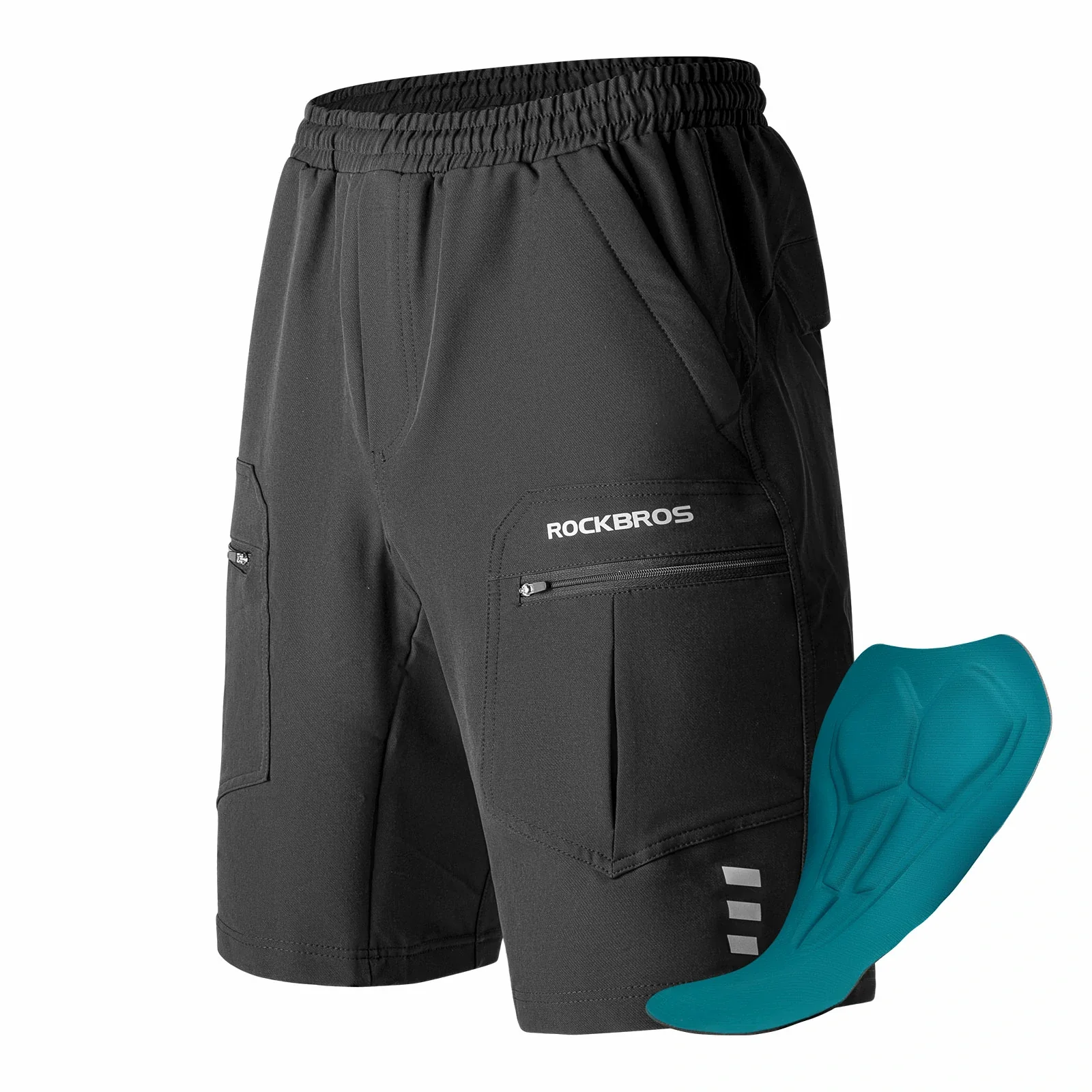 Radlerhose Herren Gepolsterte Fahrradhose mit Sitzpolster 4D