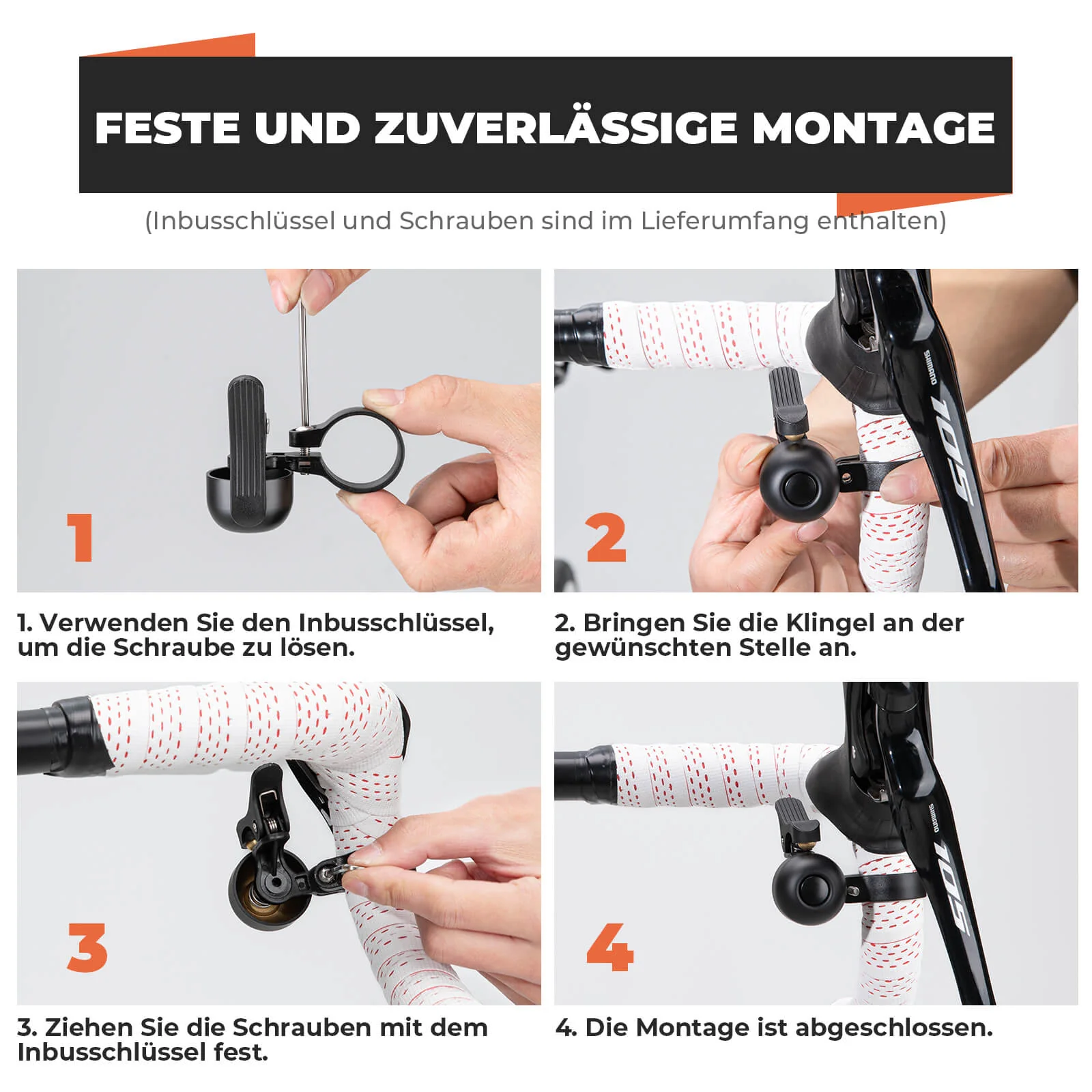Rennrad Fahrradklingel für gebogene Lenker 27-30 mm - Image 11
