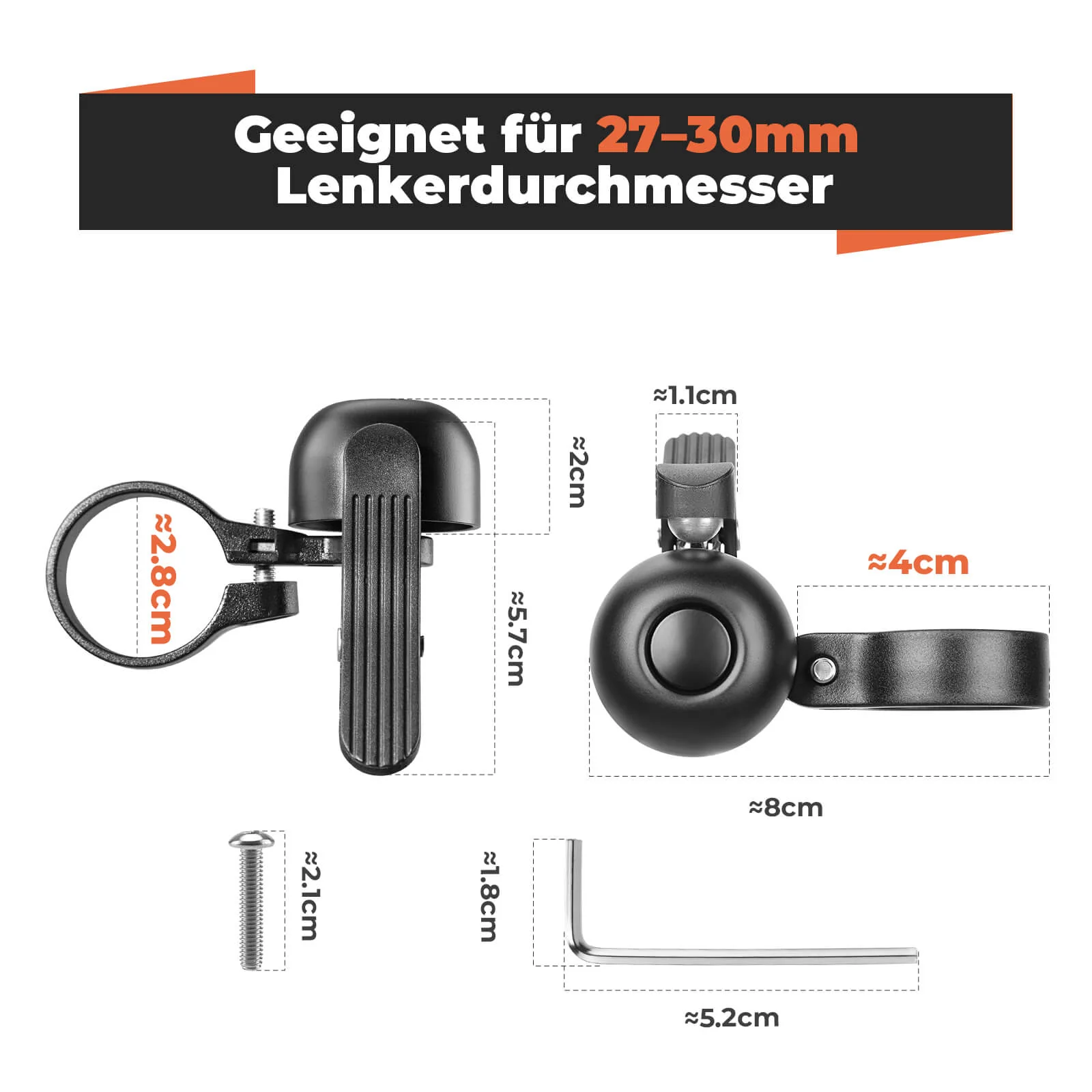 Rennrad Fahrradklingel für gebogene Lenker 27-30 mm - Image 6